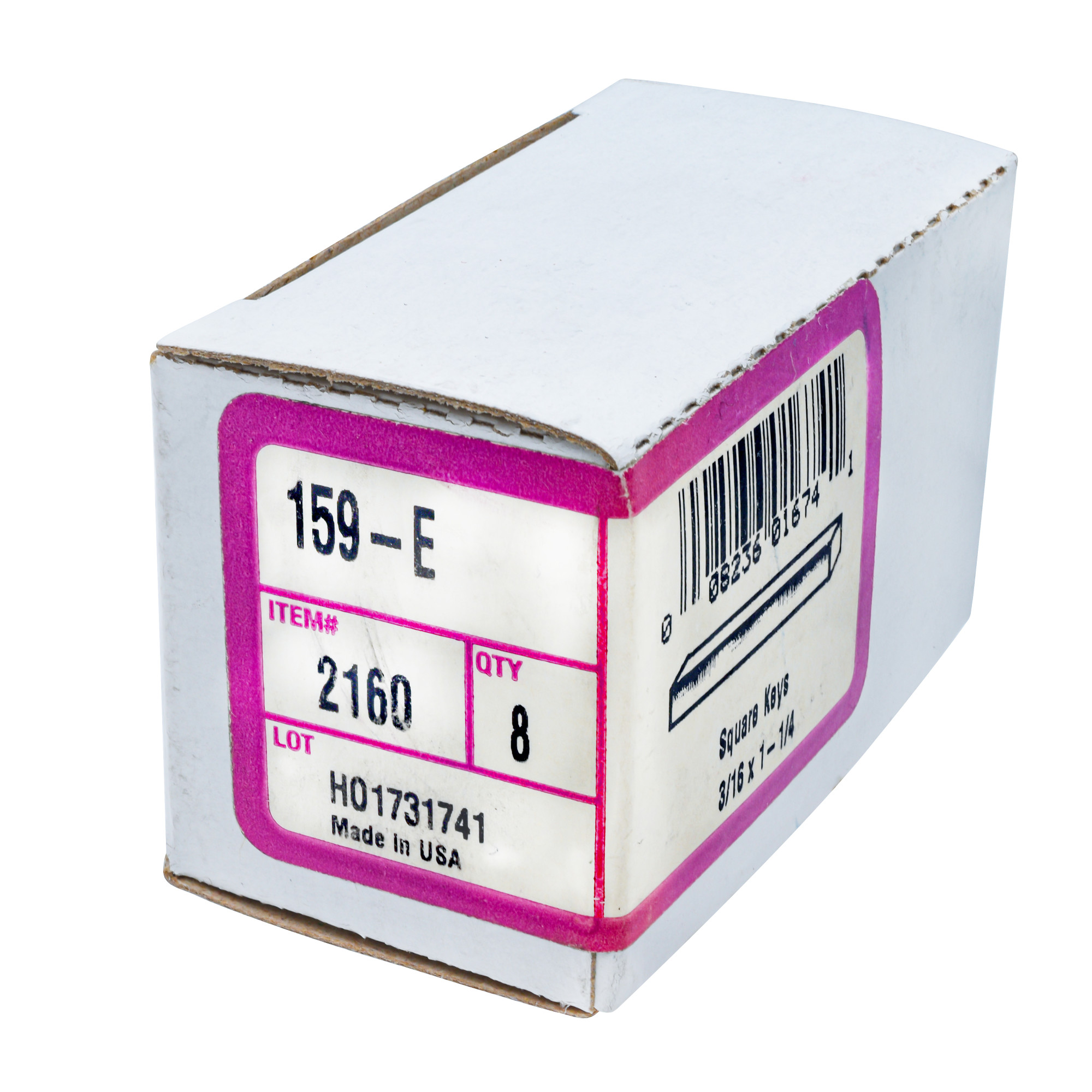 Hillman 3/16 in. x 1-1/4 in. Square Key 8pc