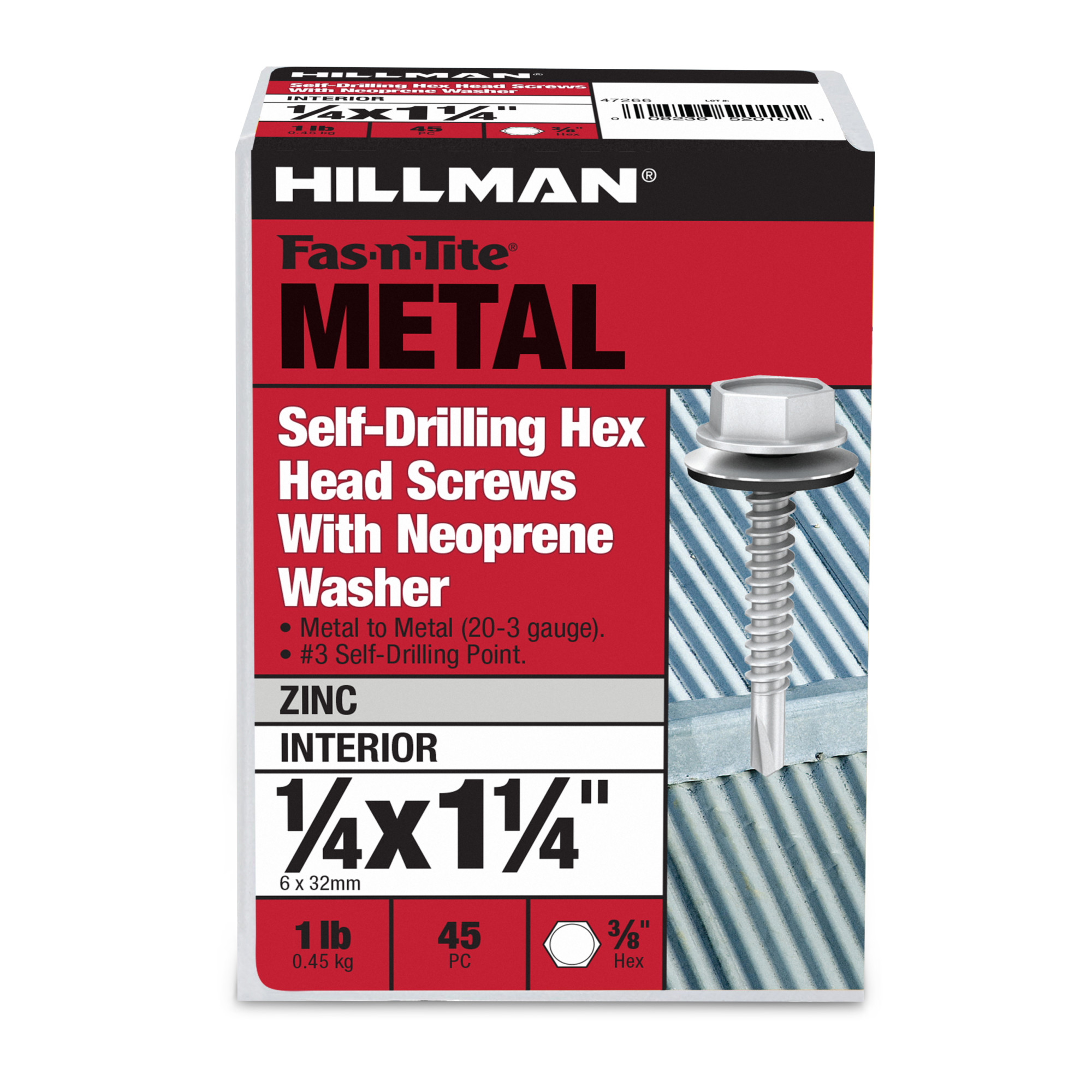 Hillman Washer Head Self Drilling Screws (1/4-14 x 1-1/4-14)