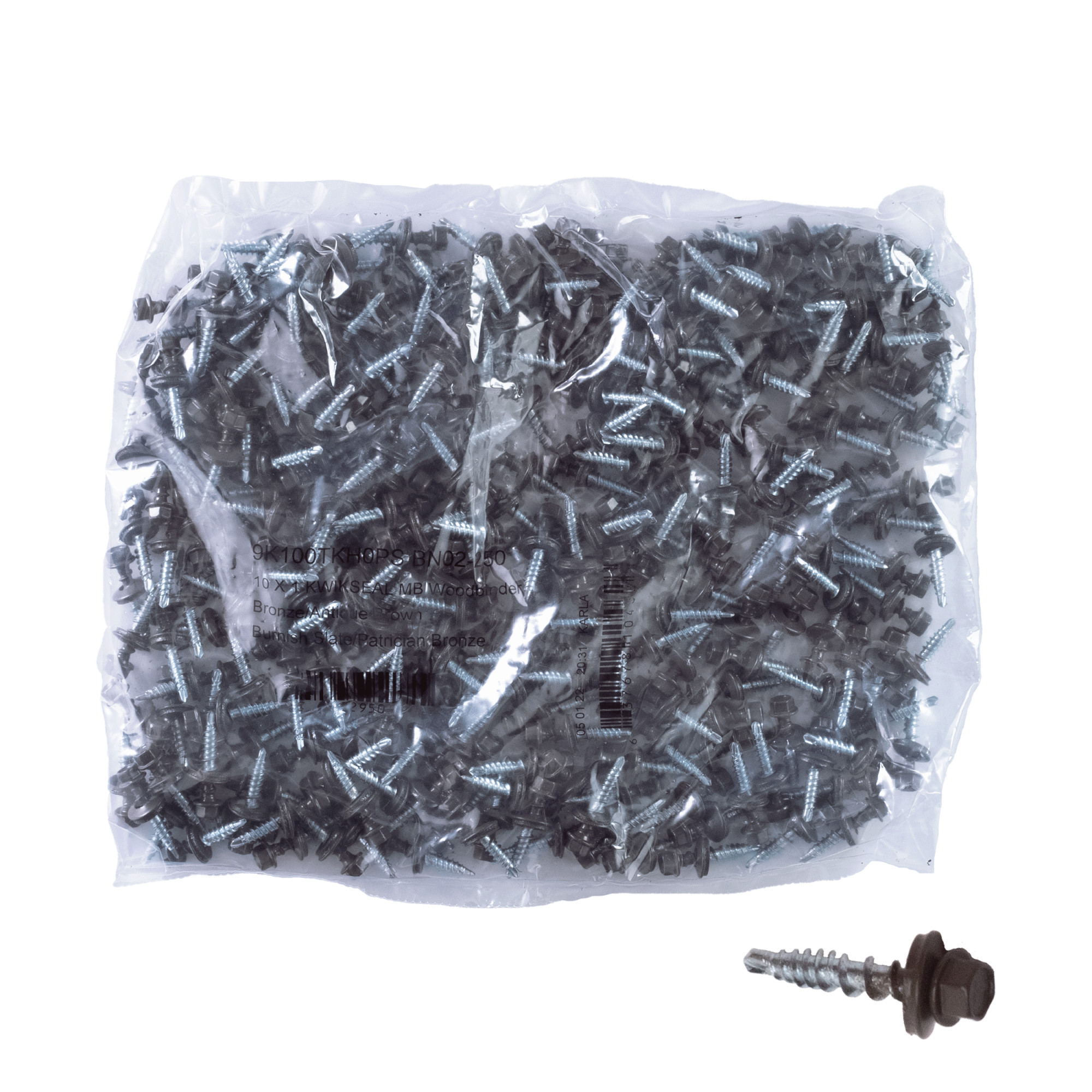 Power Pro Black Self Drilling Metal-to-Wood Roofing Screws (#10 x 1 in.) - 250 pc