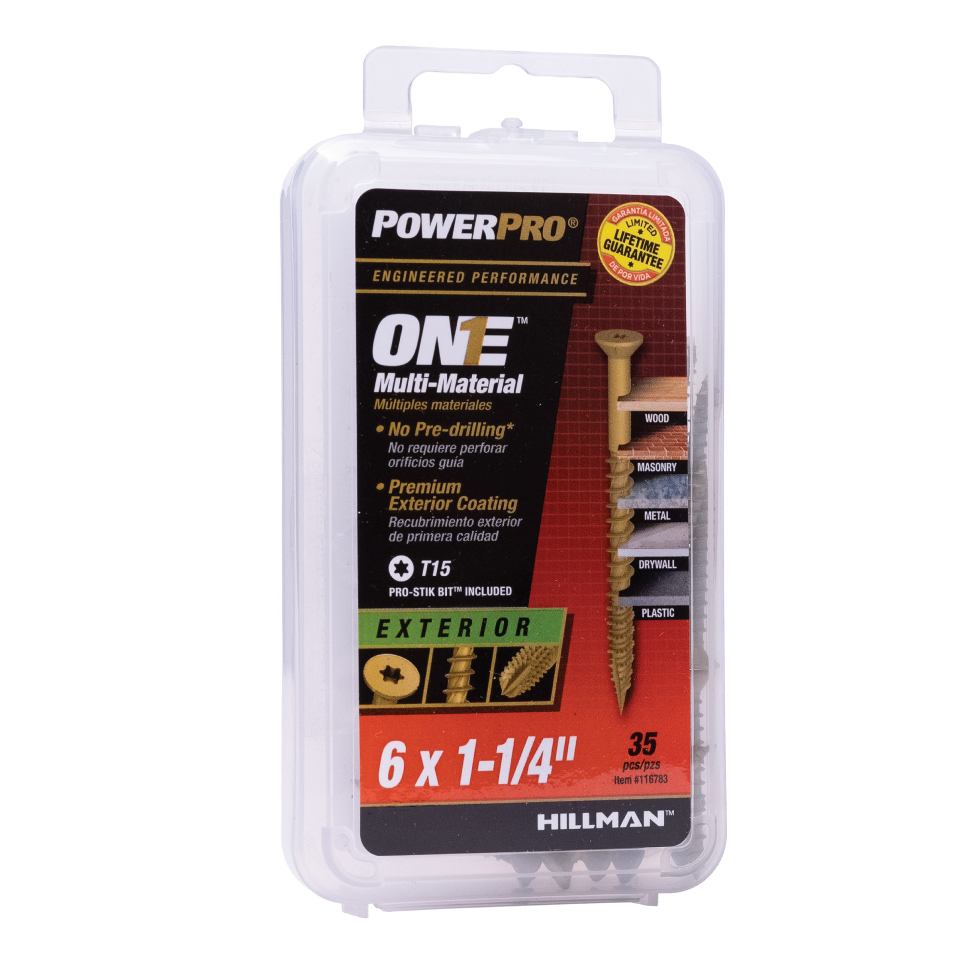 Power Pro ONE Flat Exterior Bronze Multi-Material Screws (#6 x 1-1/4 in.) - 35 pc