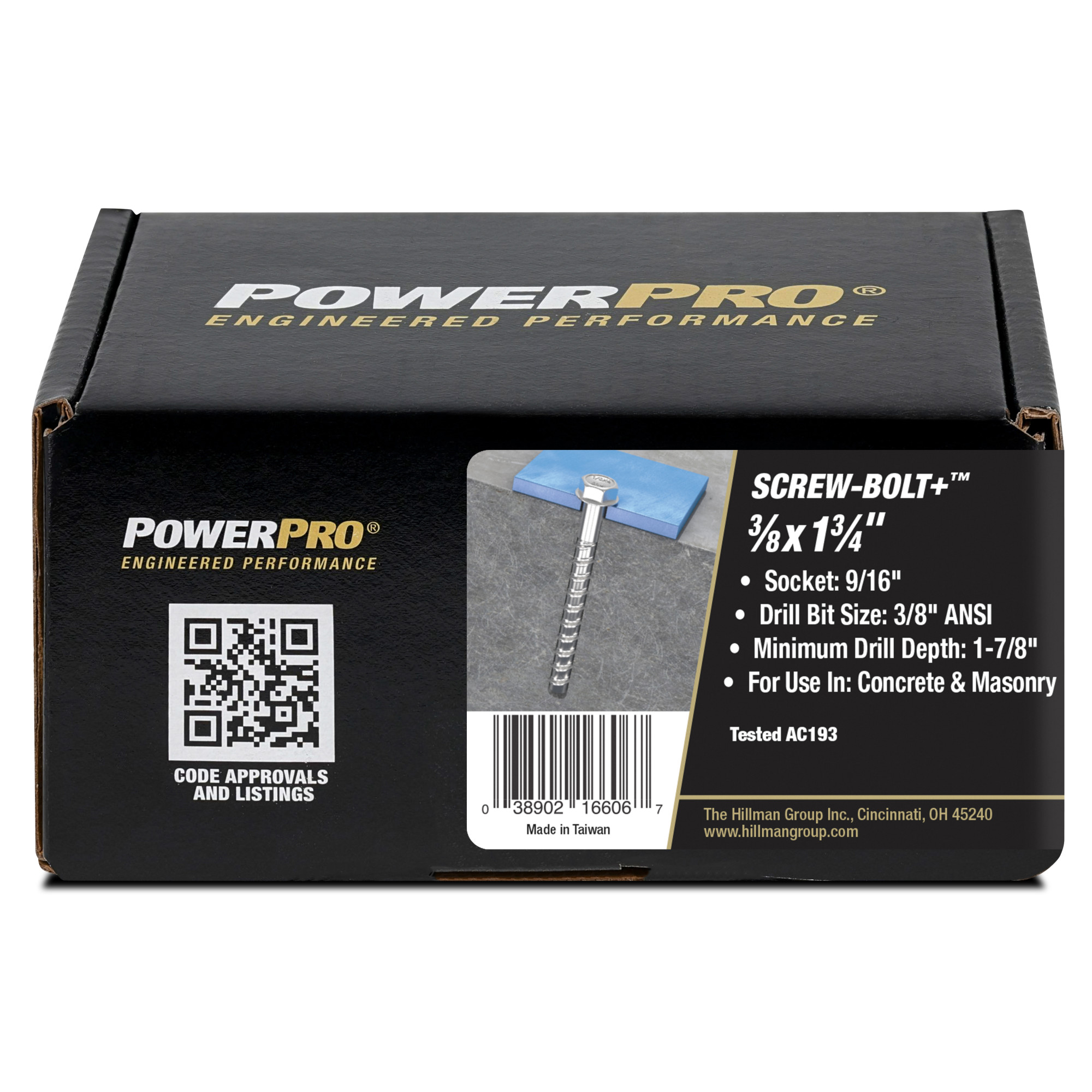 Hillman Screw-Bolt+ Anchor (3/8 in. x 1-3/4 in.) - 15 pc