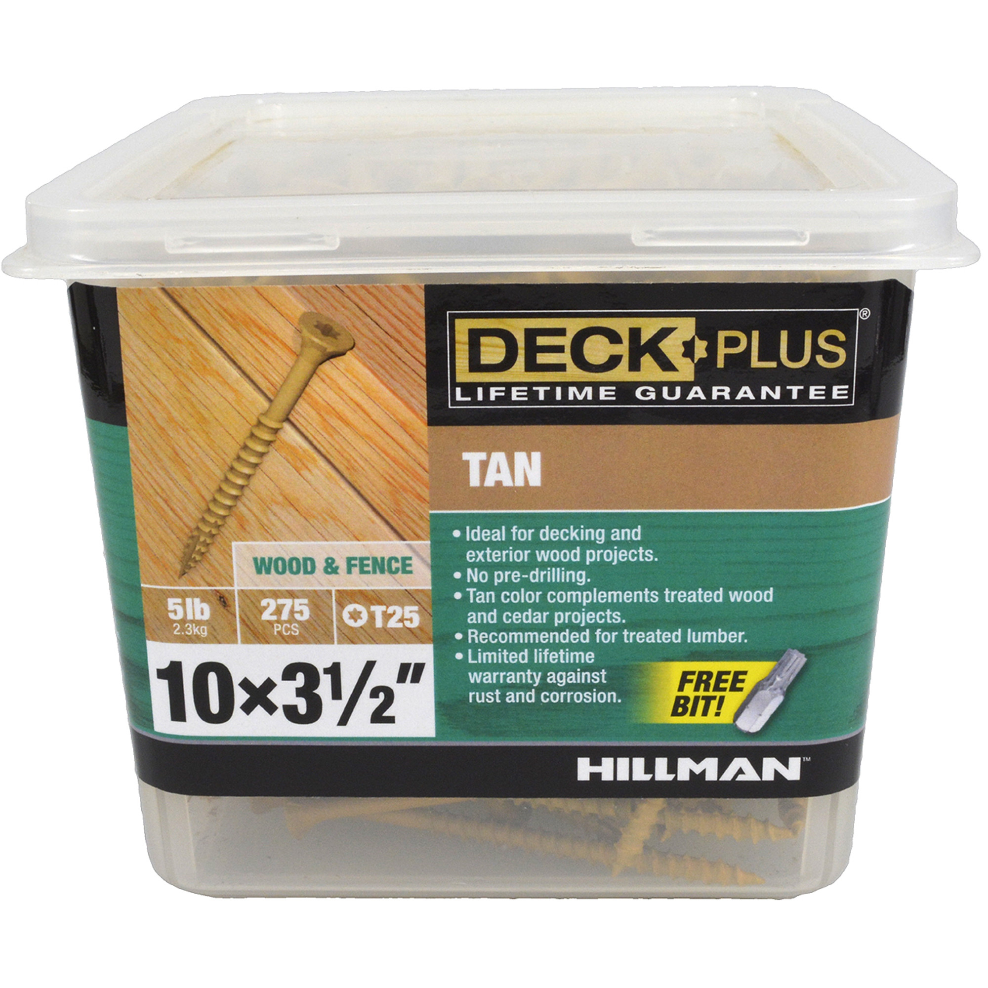 Deck Plus Tan Deck Screws (#10 x 3-1/2 in.)