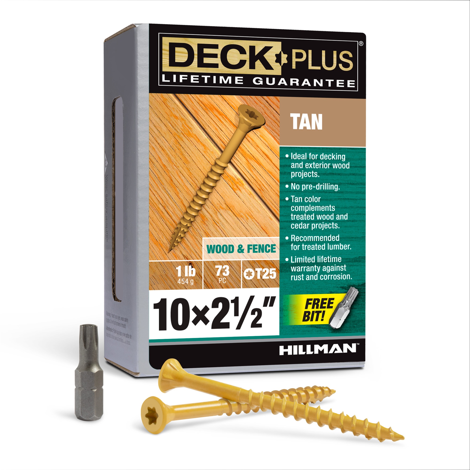 Deck Plus Tan Deck Screws (#10 x 2-1/2 in.)
