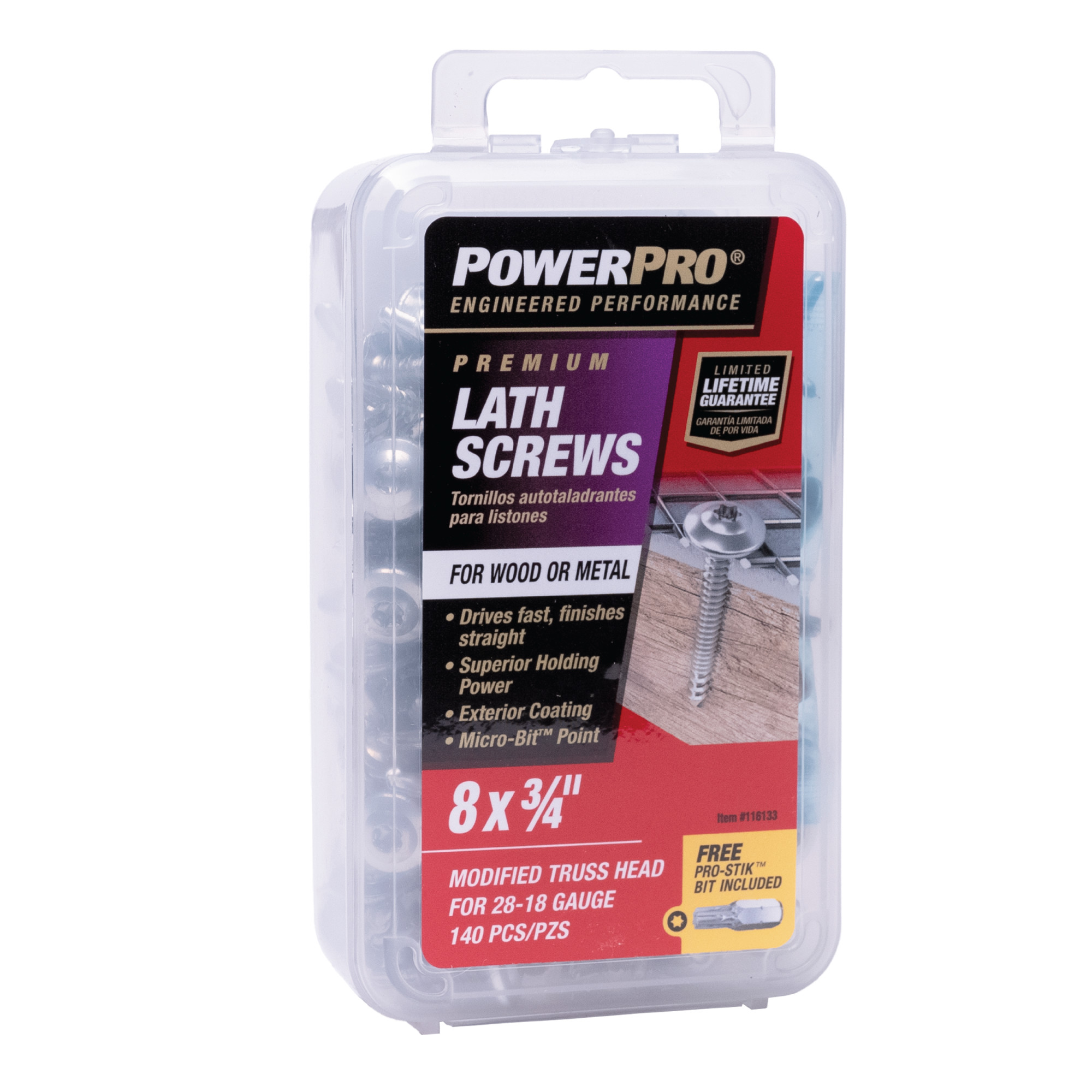 Power Pro Stainless Steel Truss-Head Lath Screws (#8 x 3/4 in.) - 1lb Box