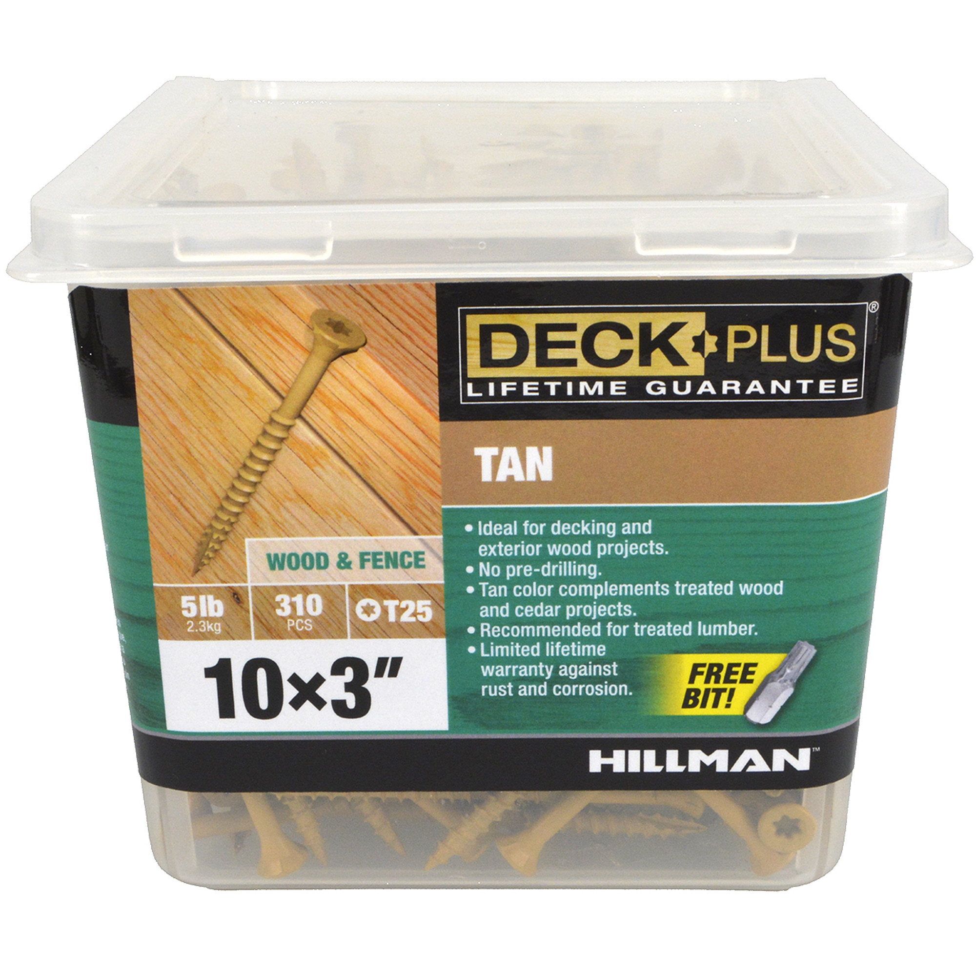 Deck Plus Tan Deck Screws (#10 x 3 in.)