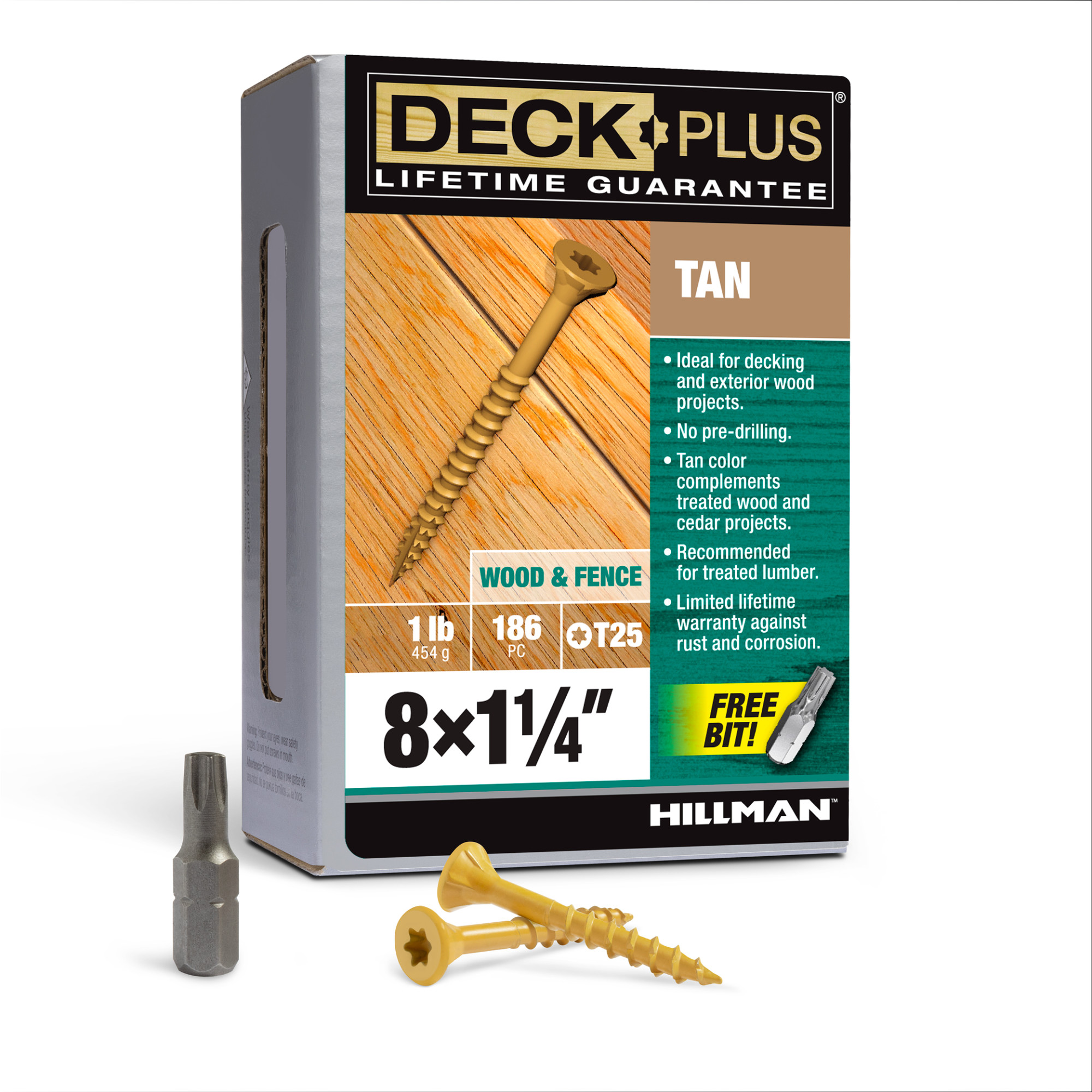 Deck Plus Tan Deck Screws (#8 x 1-1/4 in.)