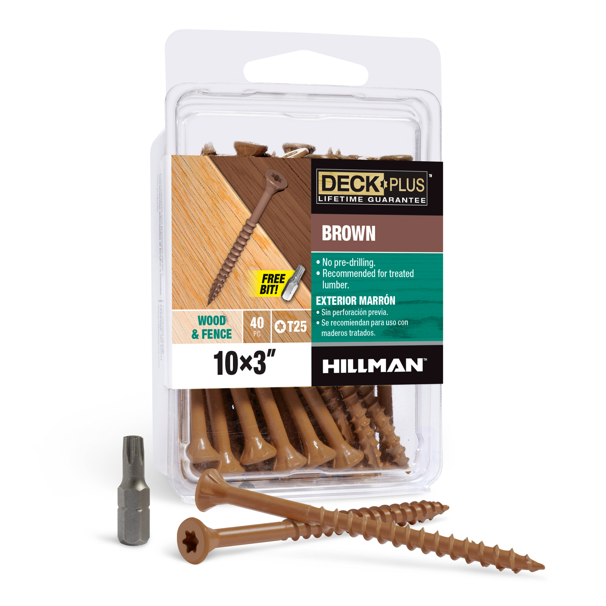 Deck Plus Brown Deck Screws (#10 x 3 in.)