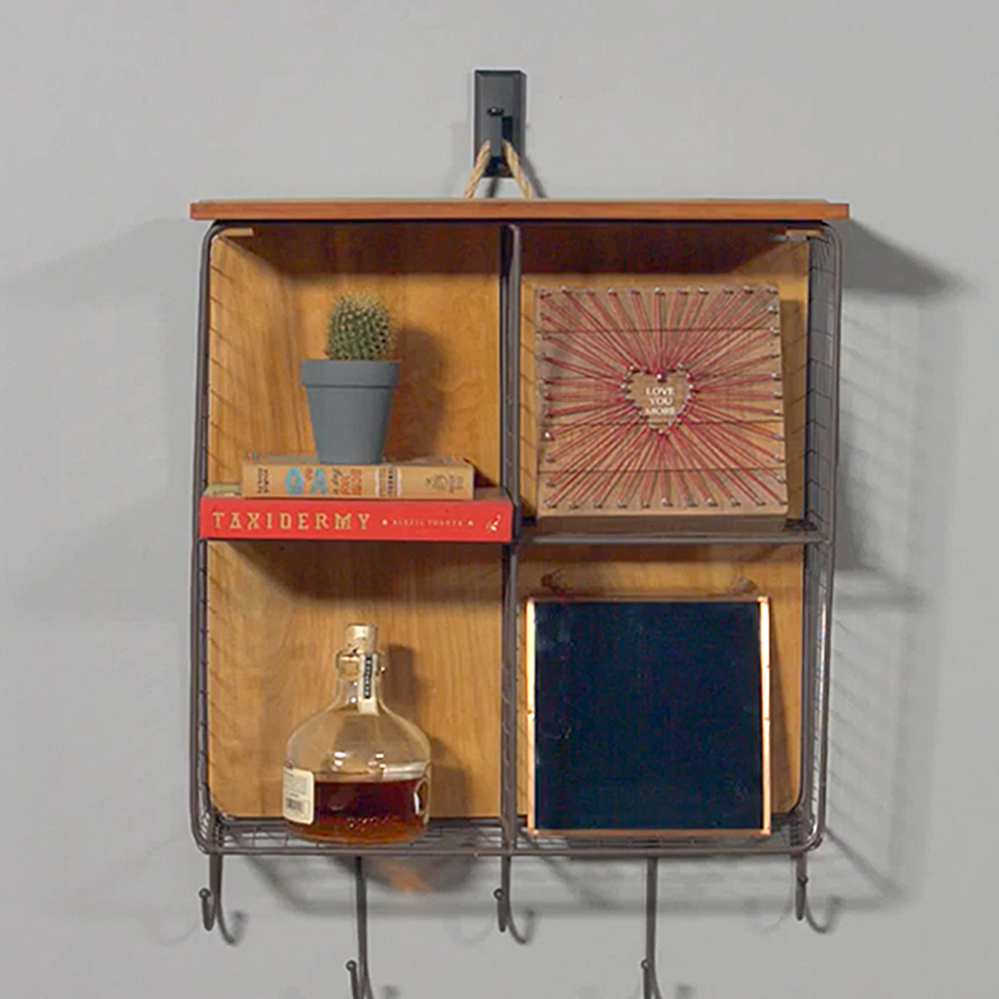 High & Mighty Decorative Hook Satin Nickel Rectangle (25lb)