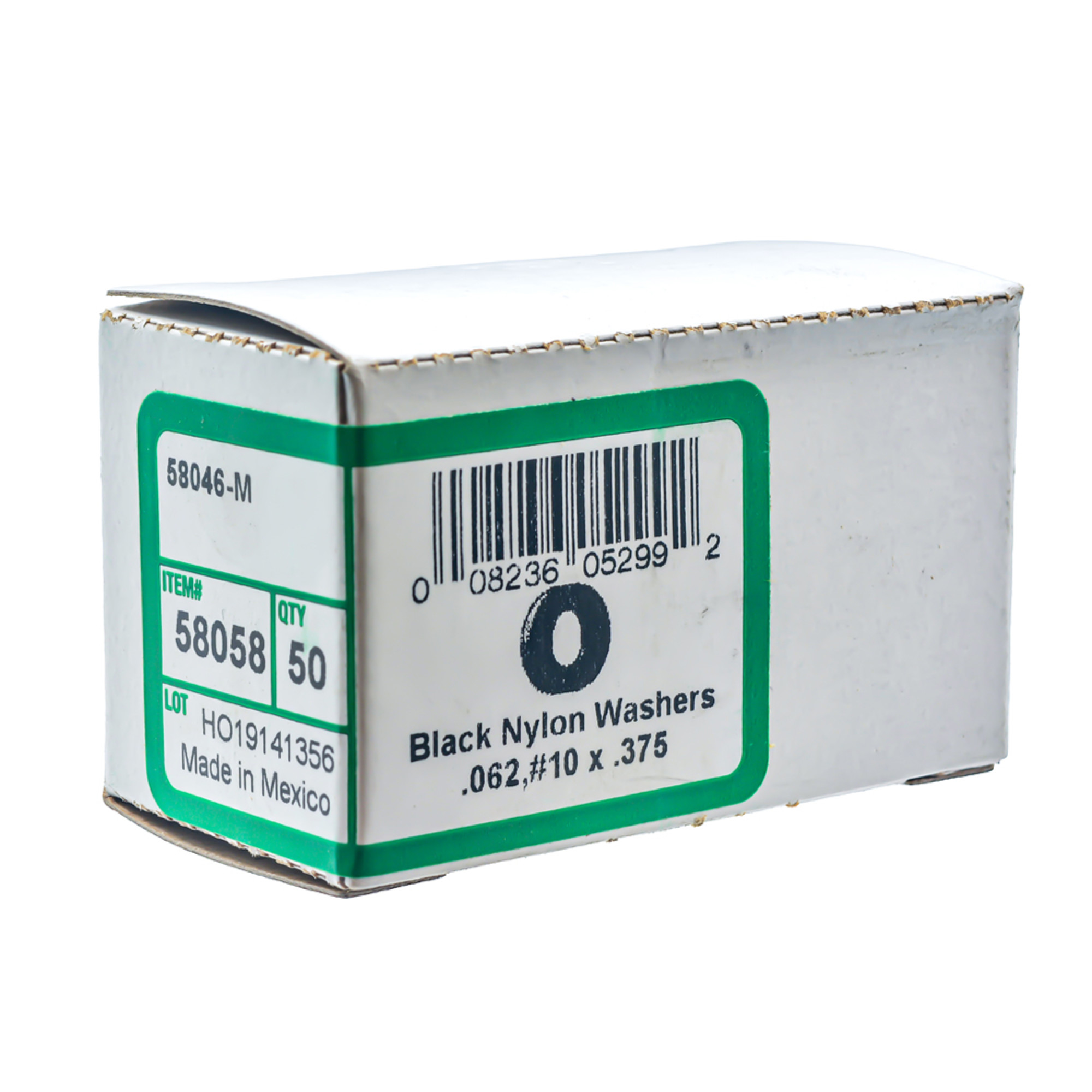 Hillman Black Nylon Flat Washers (#10 x 0.194 in. x 3/8 in.) - 50 pc