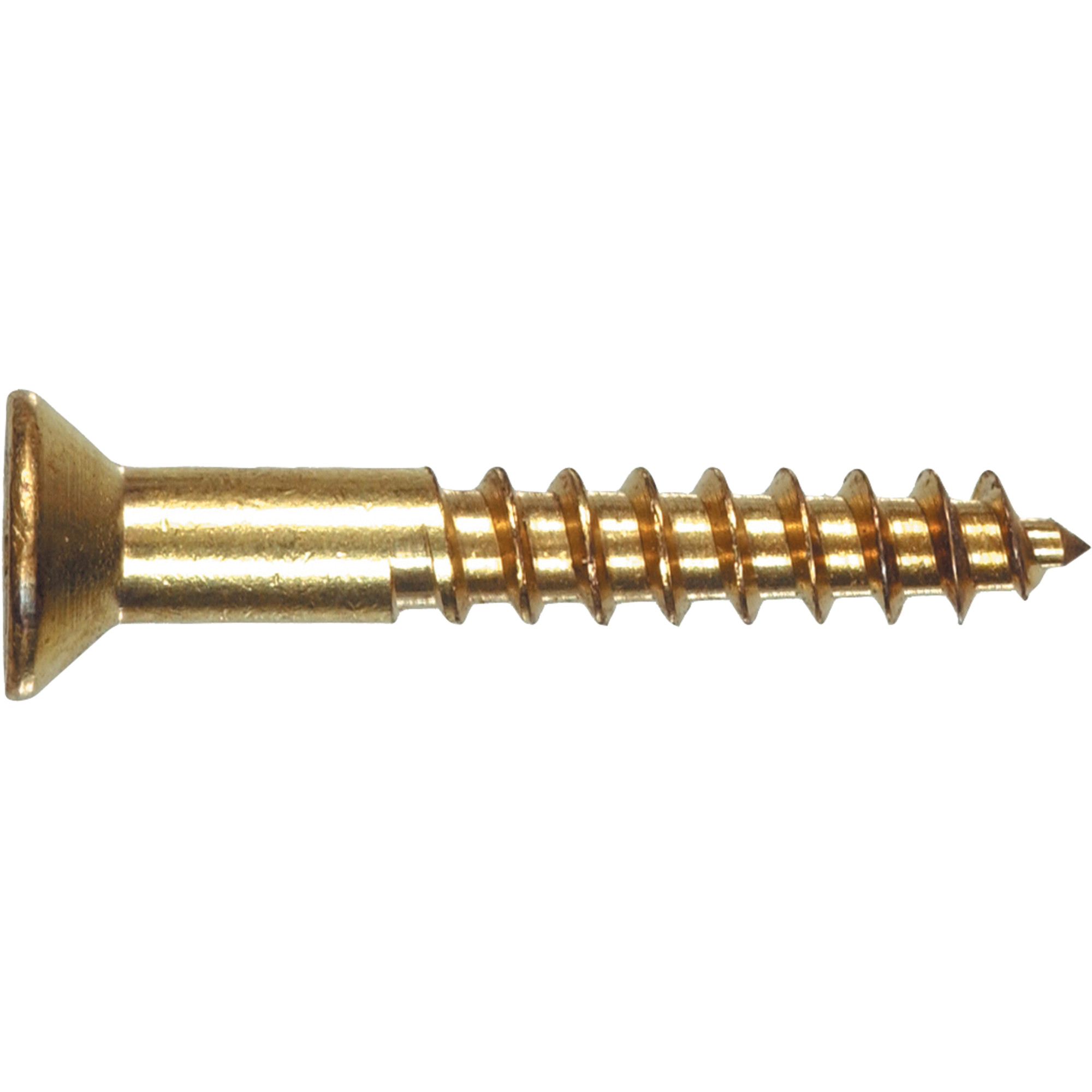 Hillman Brass Flat Head Phillips Wood Screw #4 x 1 in.