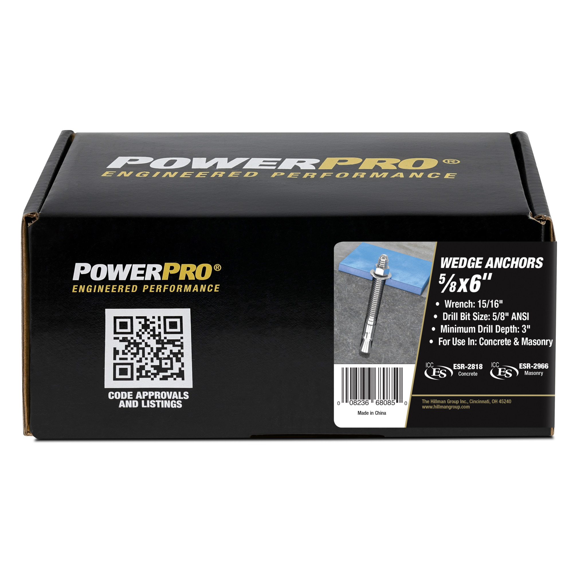 Hillman Zinc Power-Stud+ SD1 Anchor (5/8 in. x 6 in.) - 10 pc