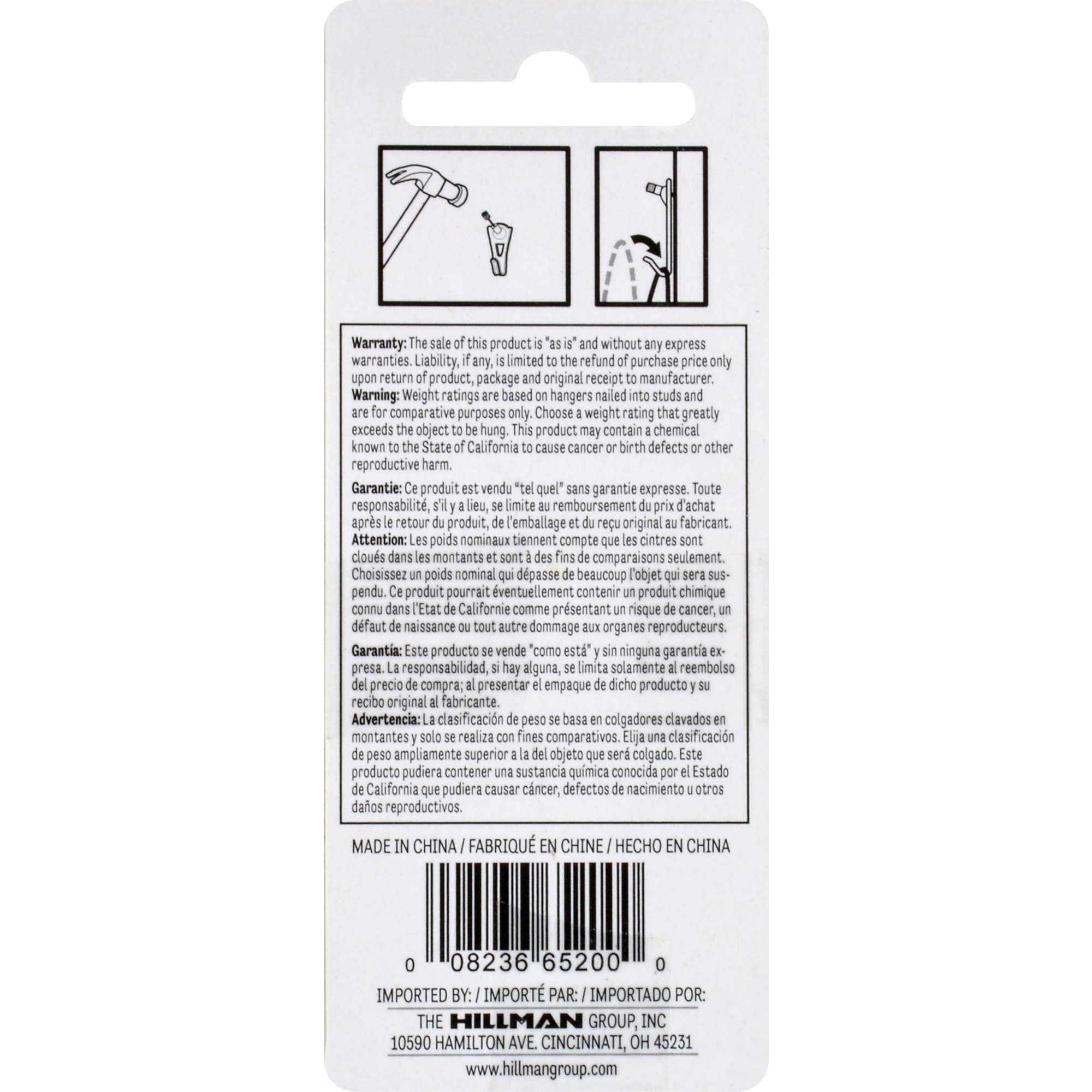 Hillman Professional Picture Hangers Brass 10lb 4 Pack