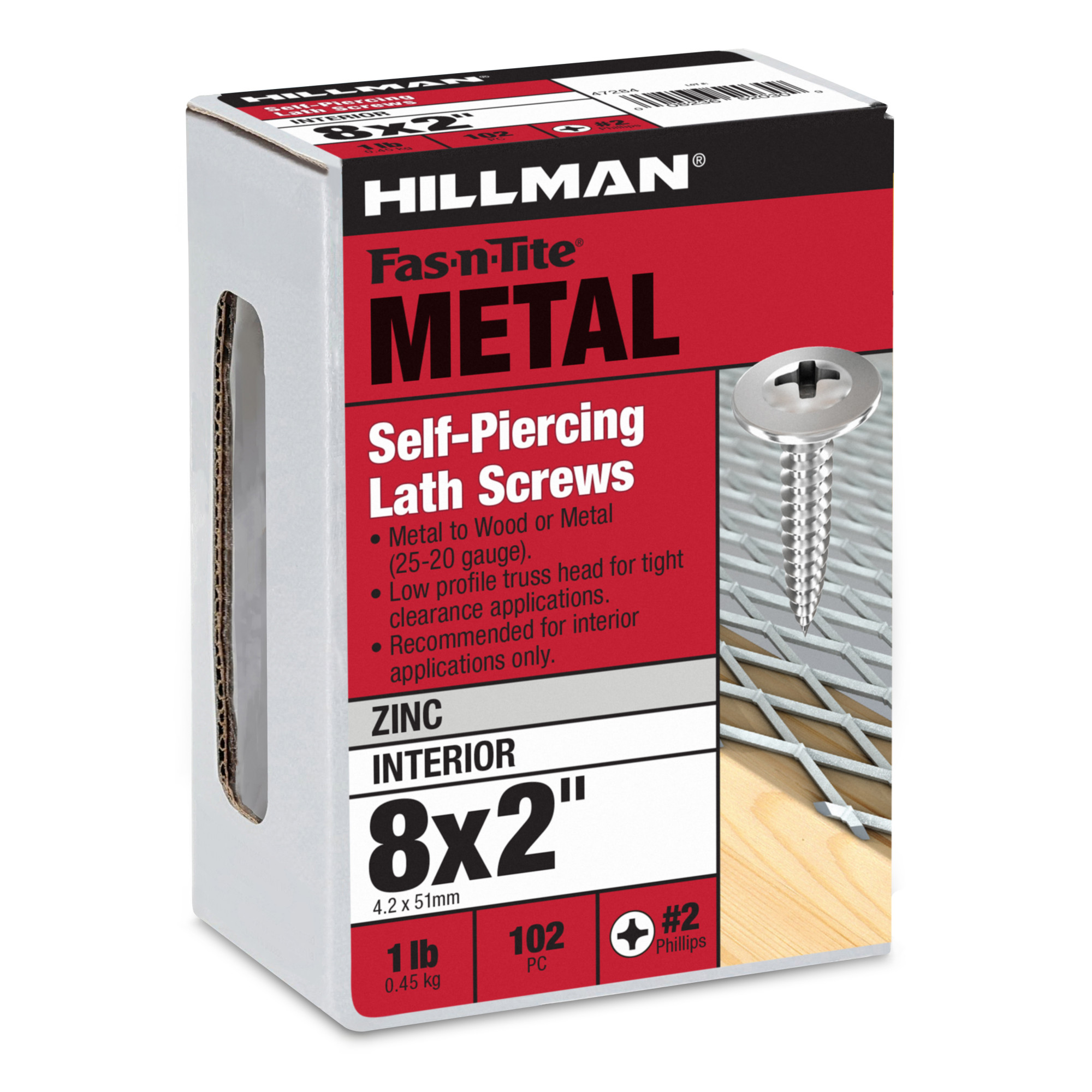 Hillman Truss Washer Head Needle Point Lath Screws (#8 x 2 in.) - 1lb Box