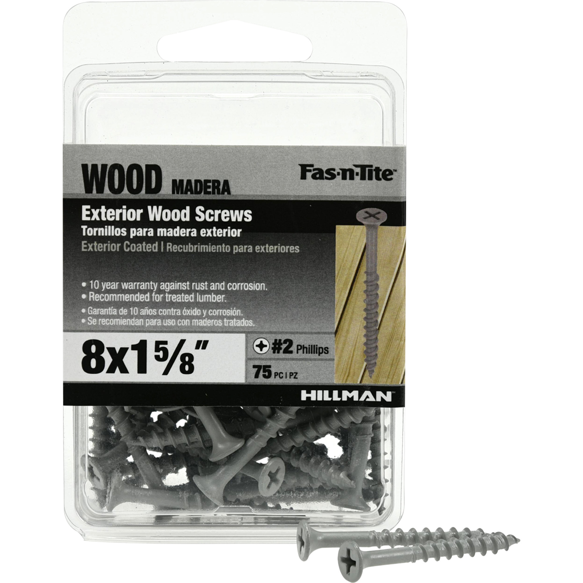 Hillman Exterior Coated Wood Screws (#8 x 1-5/8 in.)