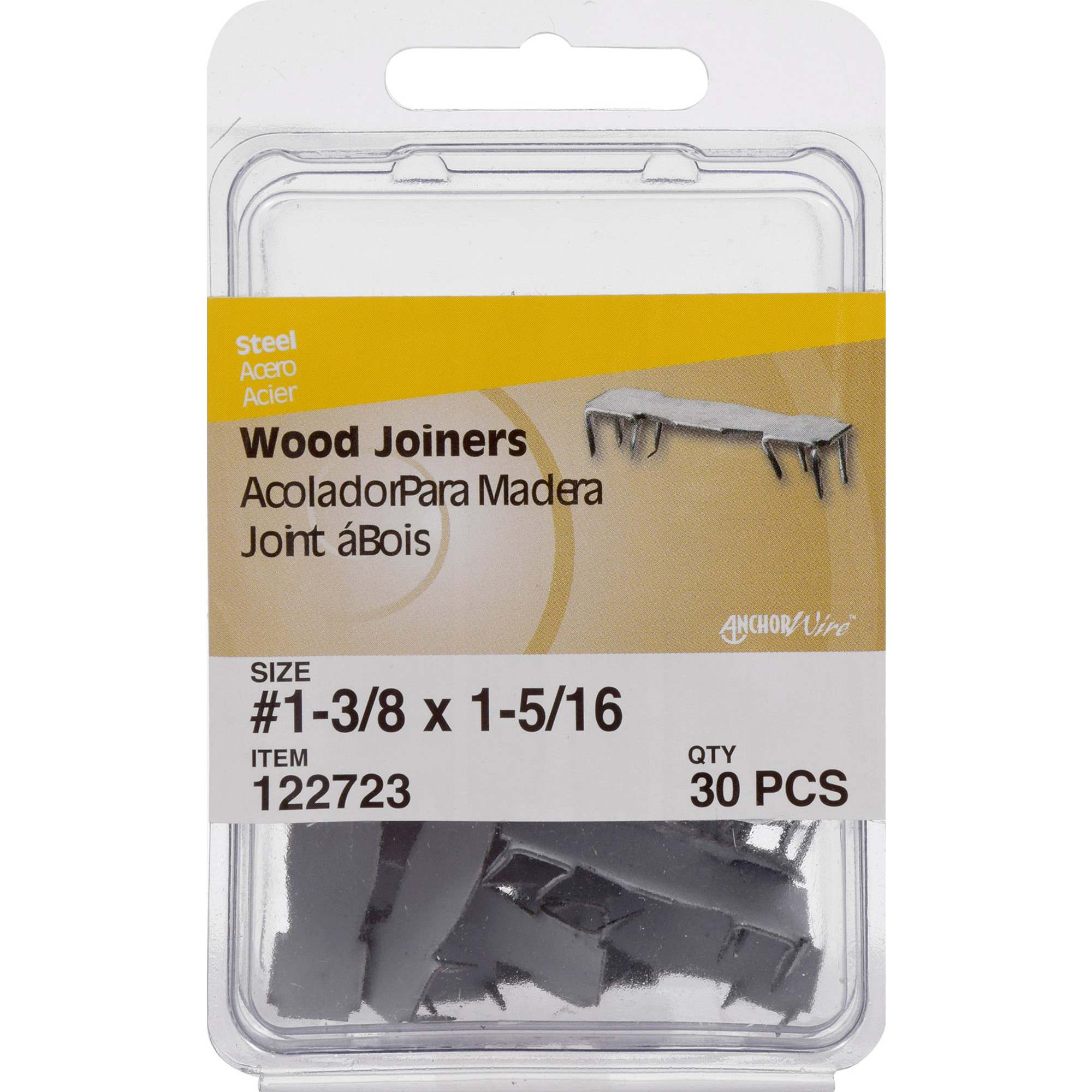Anchor Wire Bright Wood Joiners (#1) - 30 pc