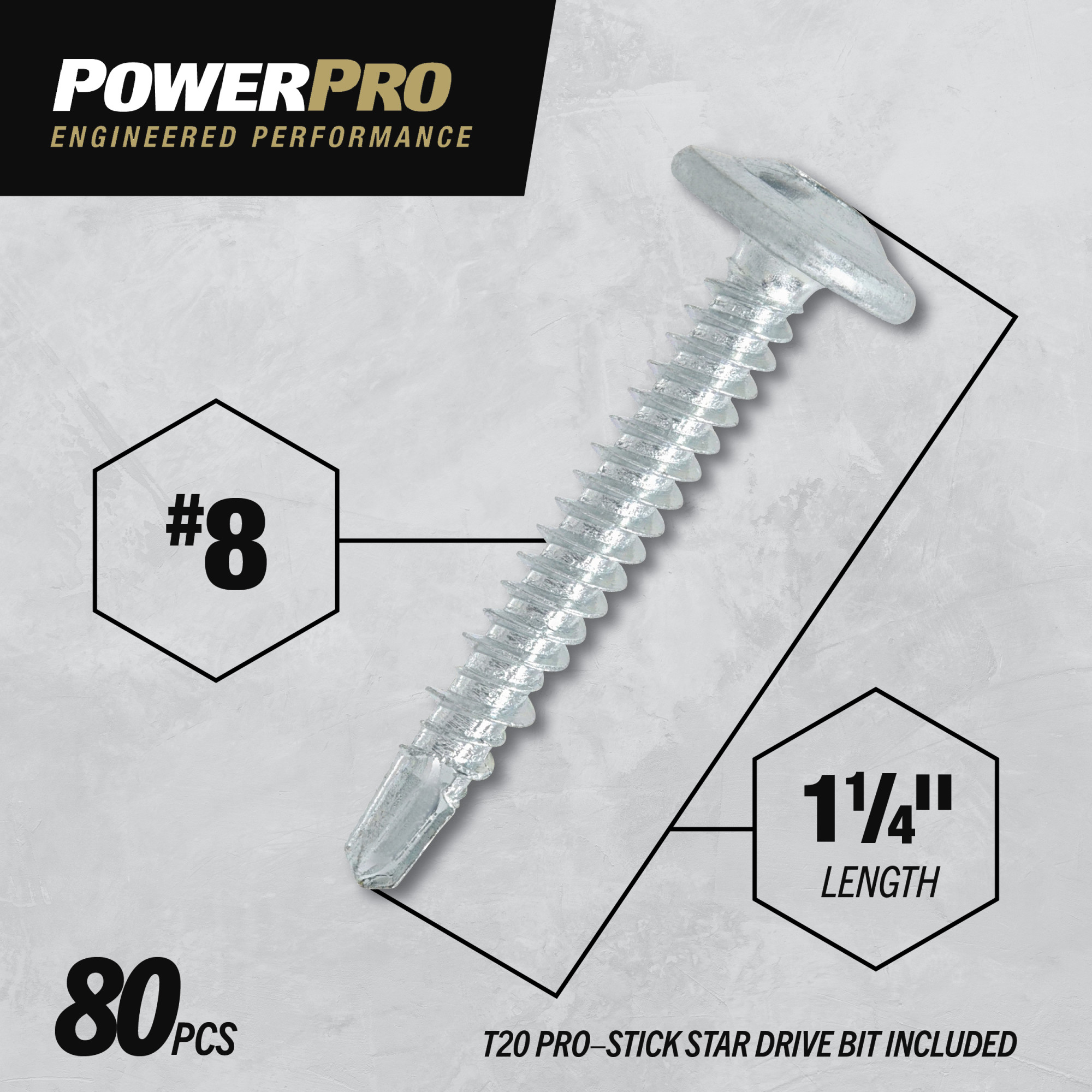 Power Pro Stainless Steel Truss-Head Lath Screws (#8 x 1-1/4 in.) - 1lb Box