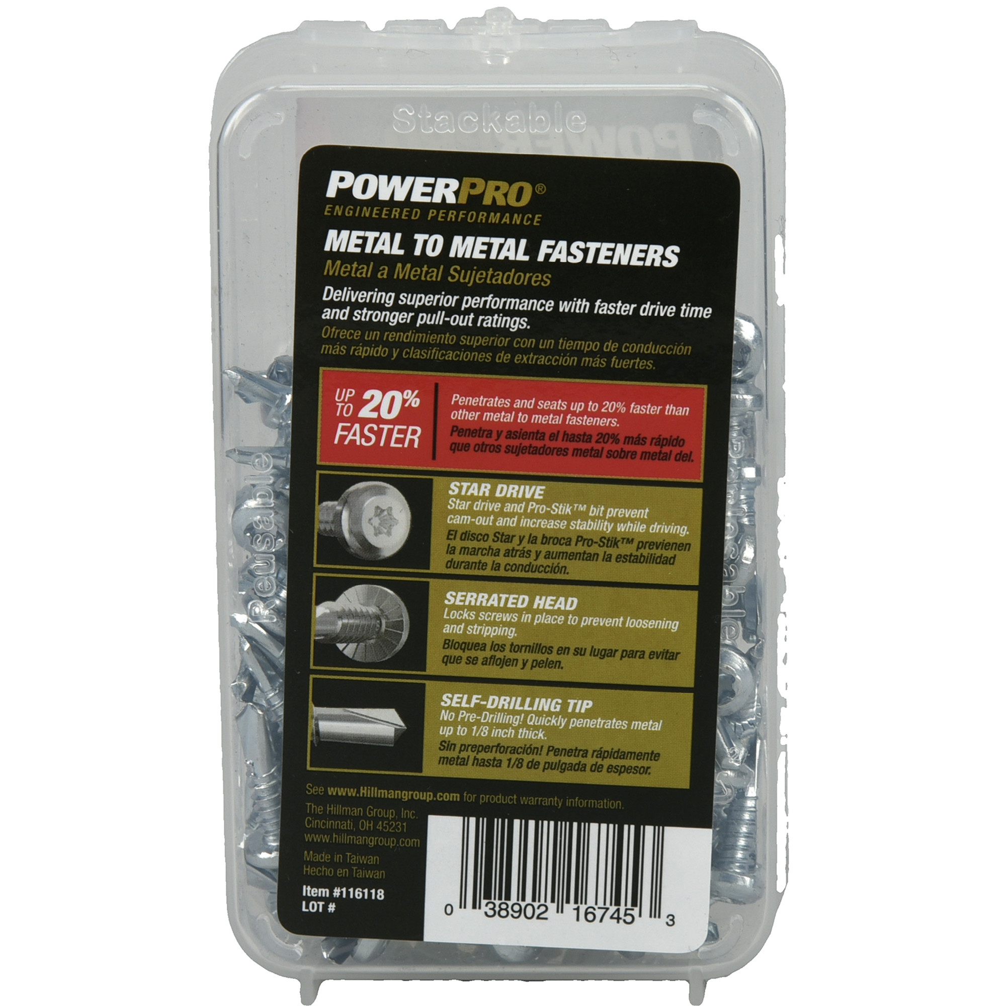 Power Pro Premium Zinc Sheet Metal Self-Drilling Screws (#10-32 x 3/4 in.) - 127 pc