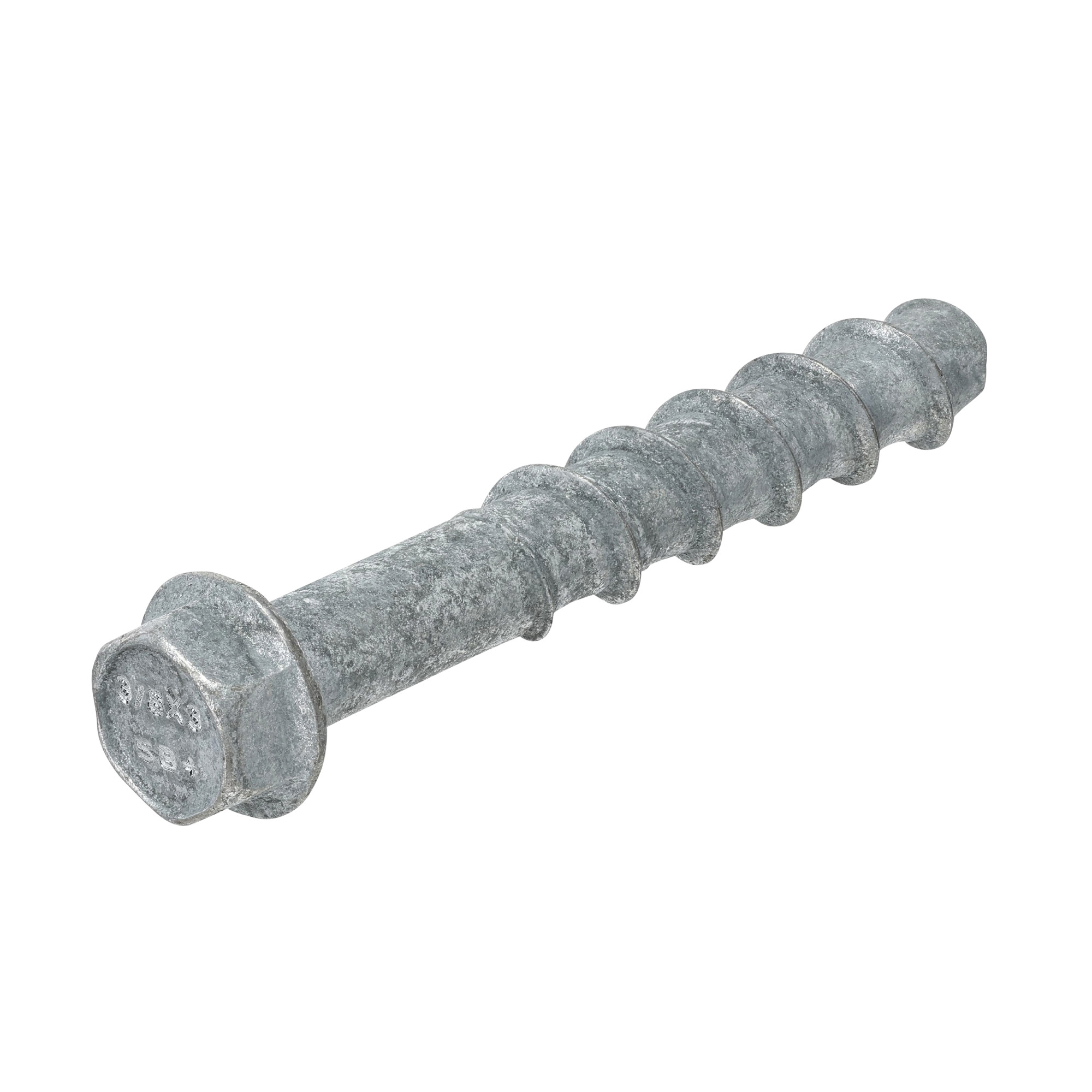 Power Pro Galvanized Hex Washer Head Screw-Bolt+ Anchors (3/8 in. x 3 in.) - 50 pc