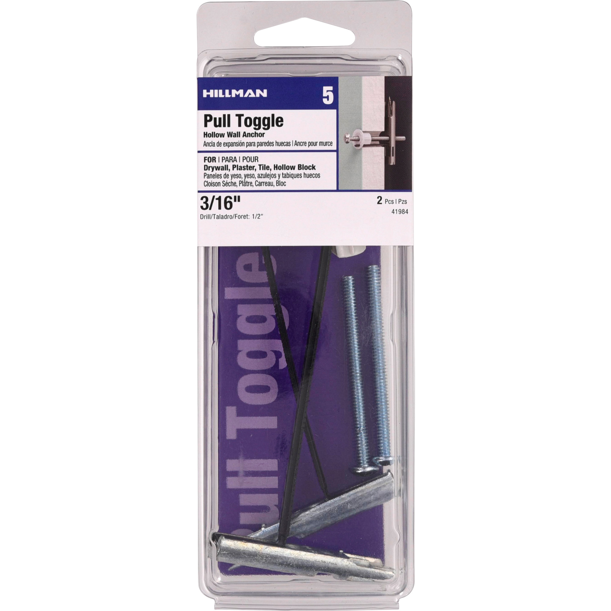 Hillman Pull Toggles w/Screws (3/16 in.) - 2 pc