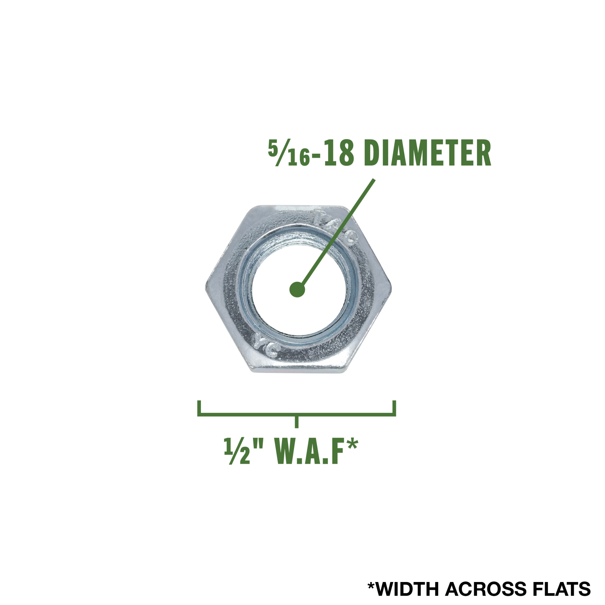 Hillman Coarse Thread Hex Nuts 5/16 in.-18
