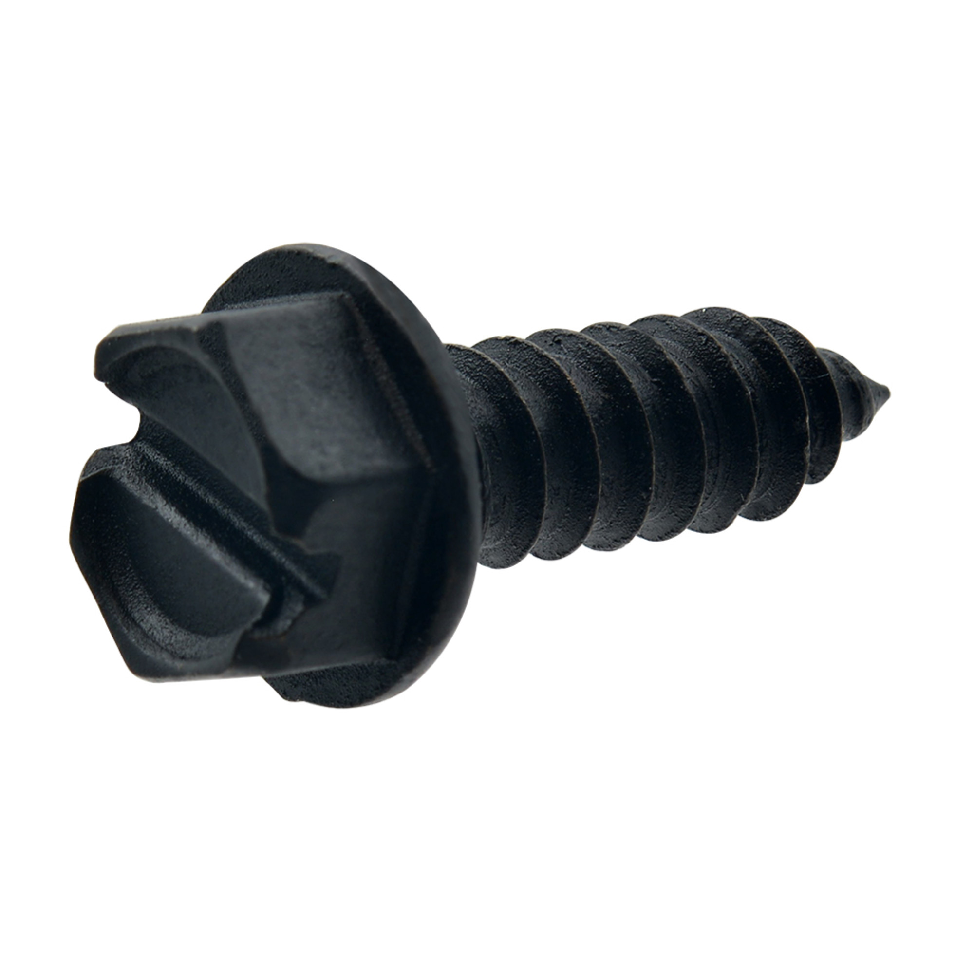 Hillman Slotted Hex Black License Plate Screws (#14 x 3/4 in.) - 15 pc
