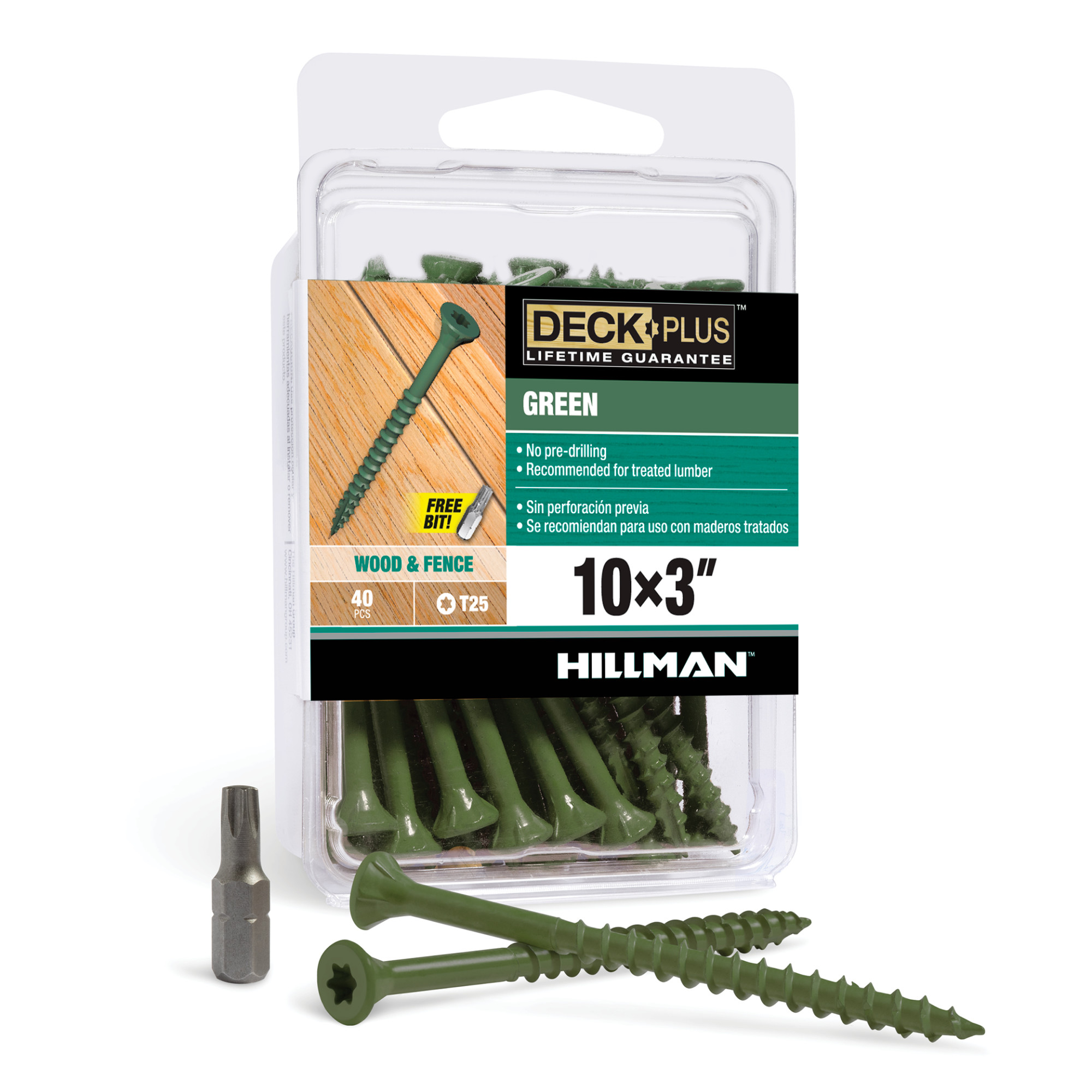 Deck Plus Green Deck Screws (#10 x 3 in.)