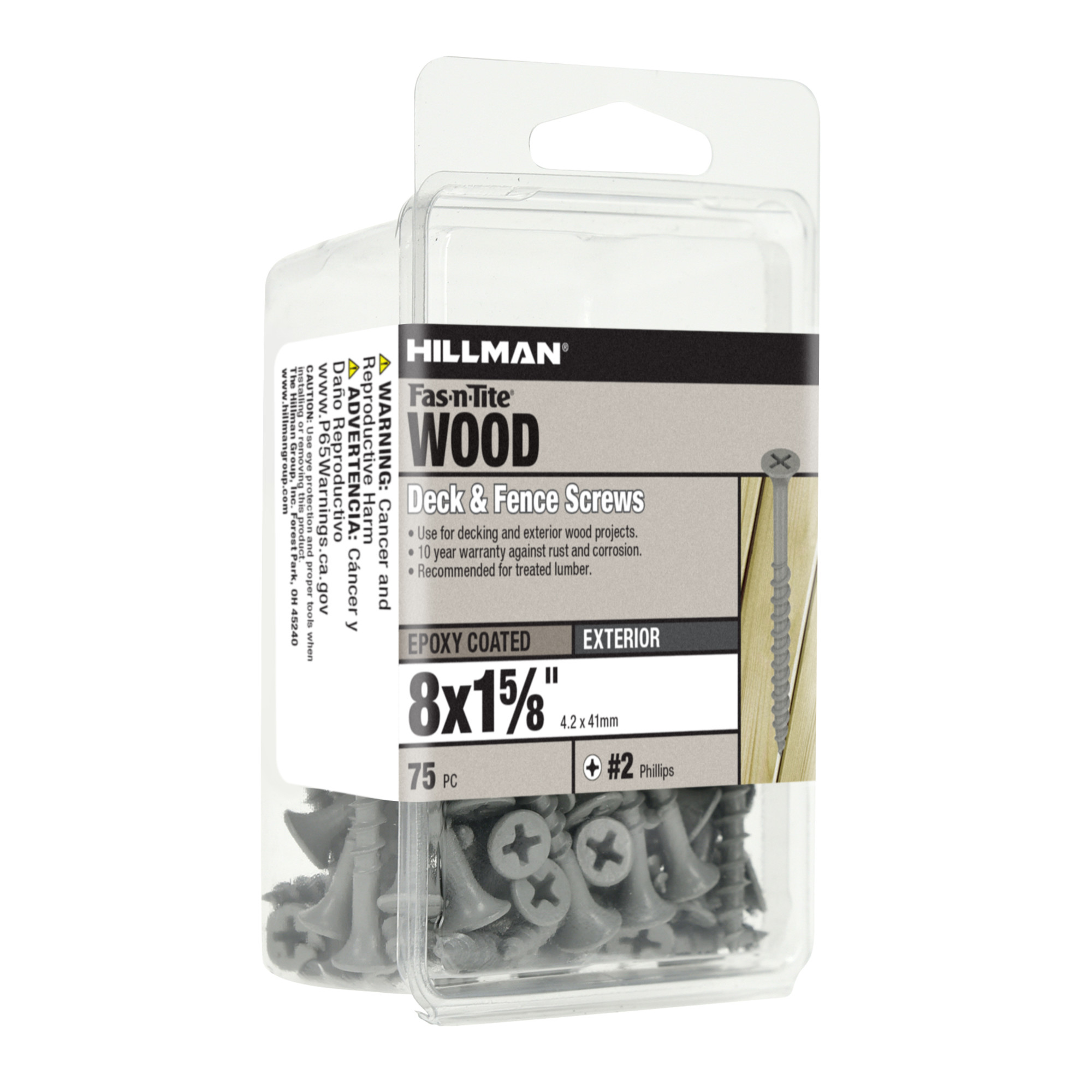 Hillman Exterior Coated Wood Screws (#8 x 1-5/8 in.)