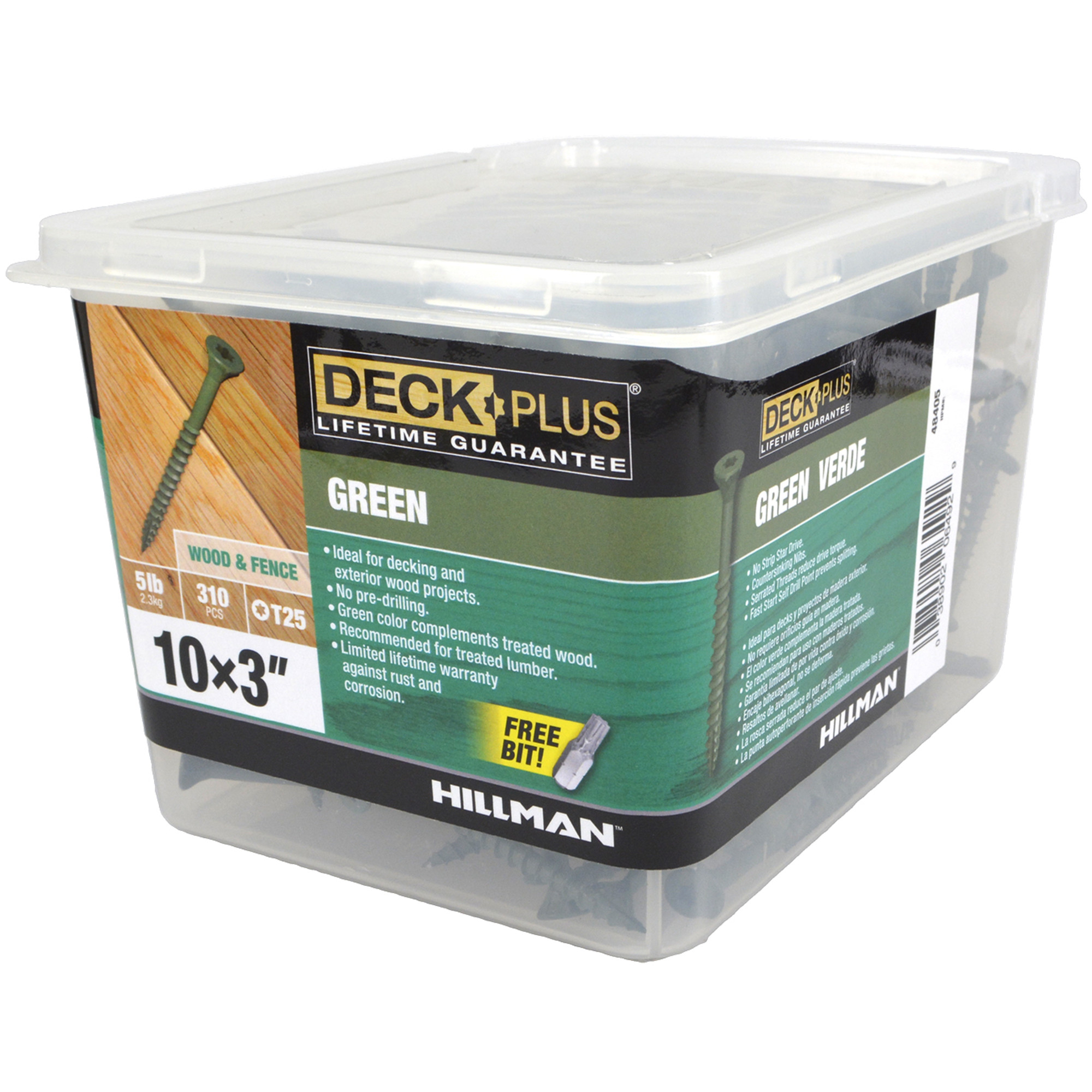 Deck Plus Green Deck Screws (#10 x 3 in.)