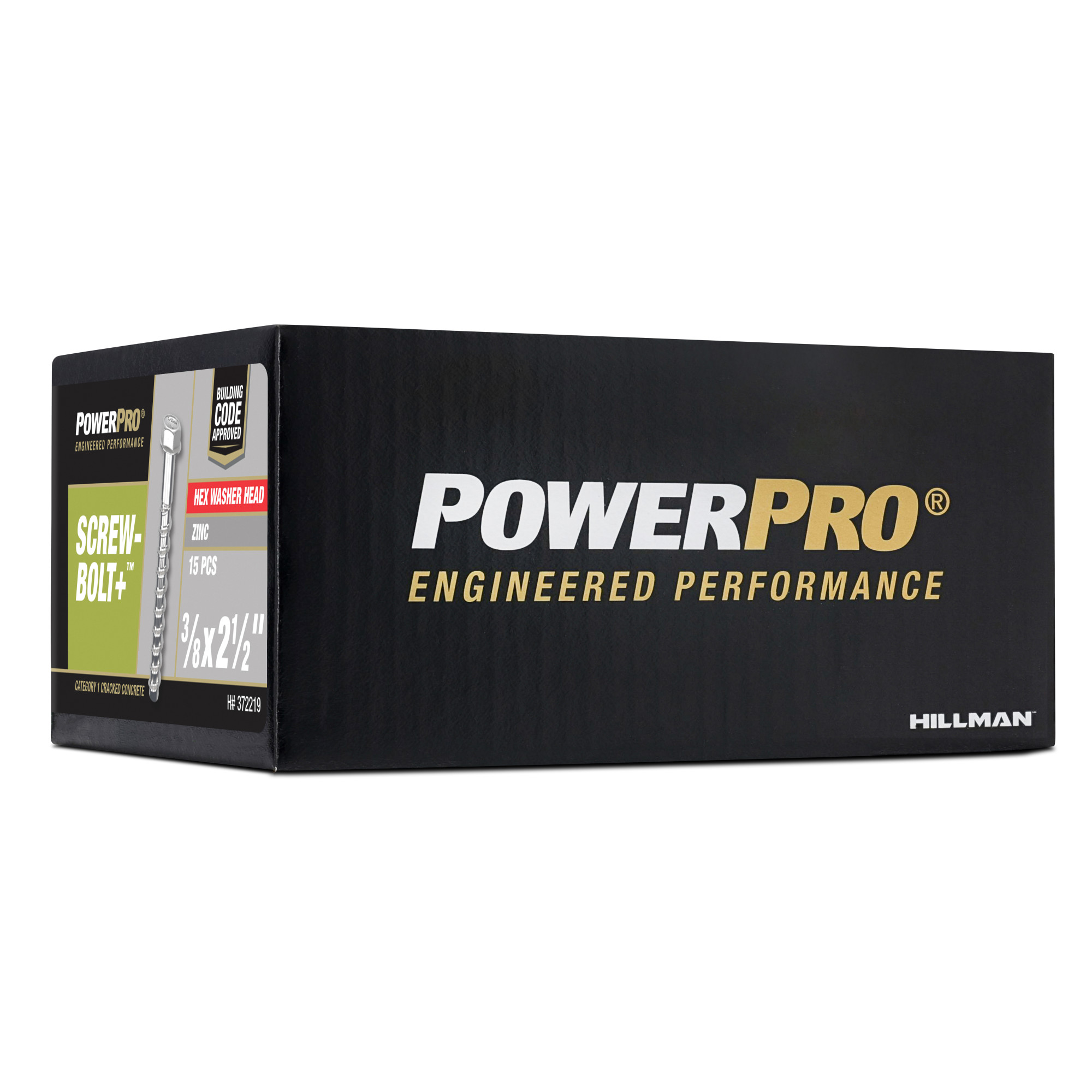 Hillman Screw-Bolt+ Anchor (3/8 in. x 2-1/2 in.) - 15 pc