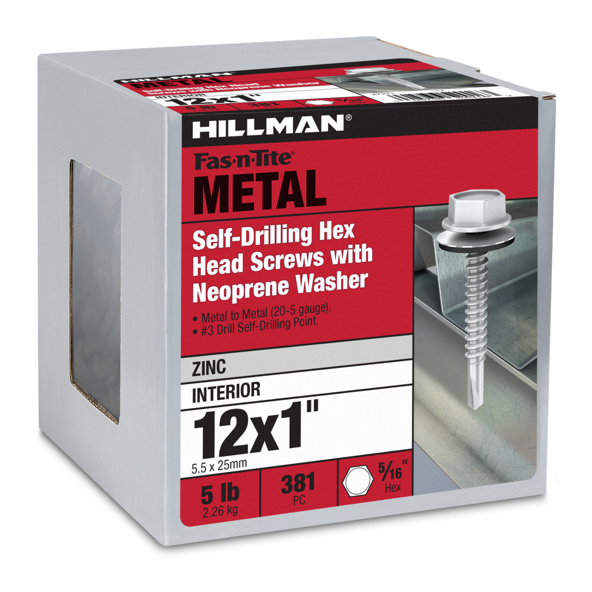 Hillman Washer Head Self Drilling Screws (#12-14 x 1 in.)