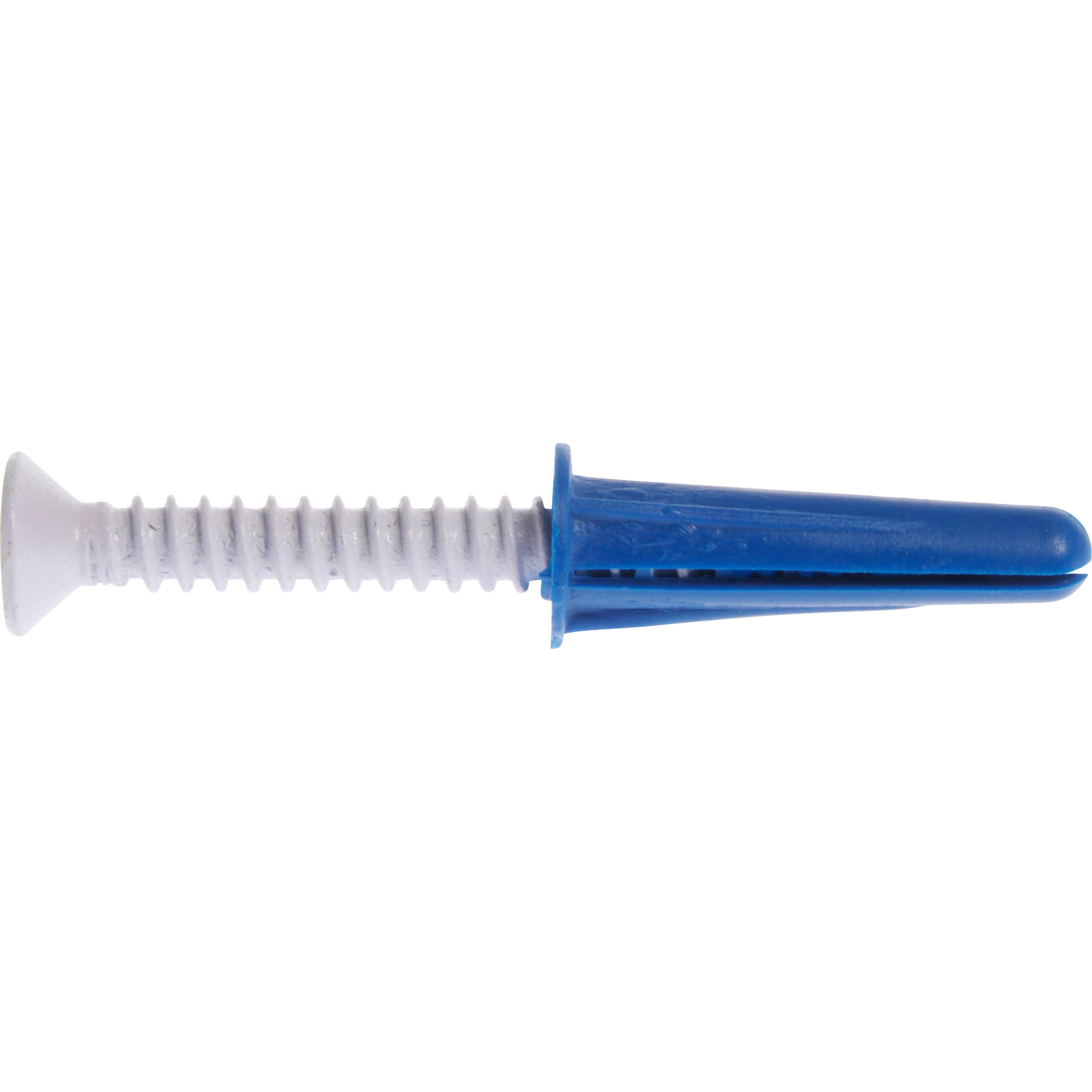Hillman Blue Conical Plastic Anchor w/ White Screws (#10-12 x 1 in.) - 4 pc