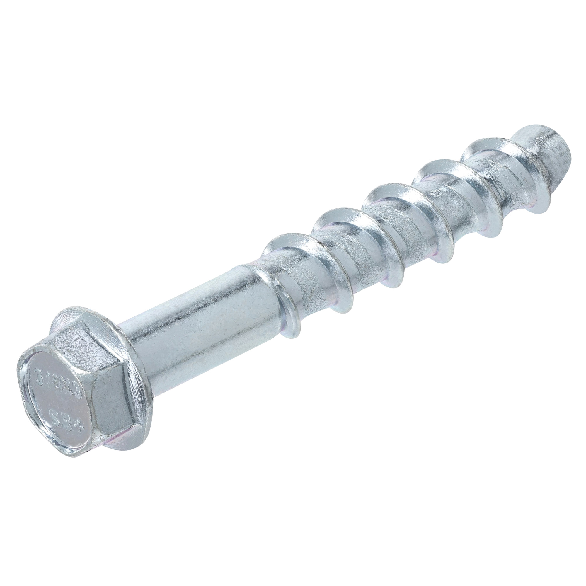 Power Pro Zinc Hex Washer Head Screw-Bolt+ Anchors (3/8 in. x 3 in.) - 50 pc