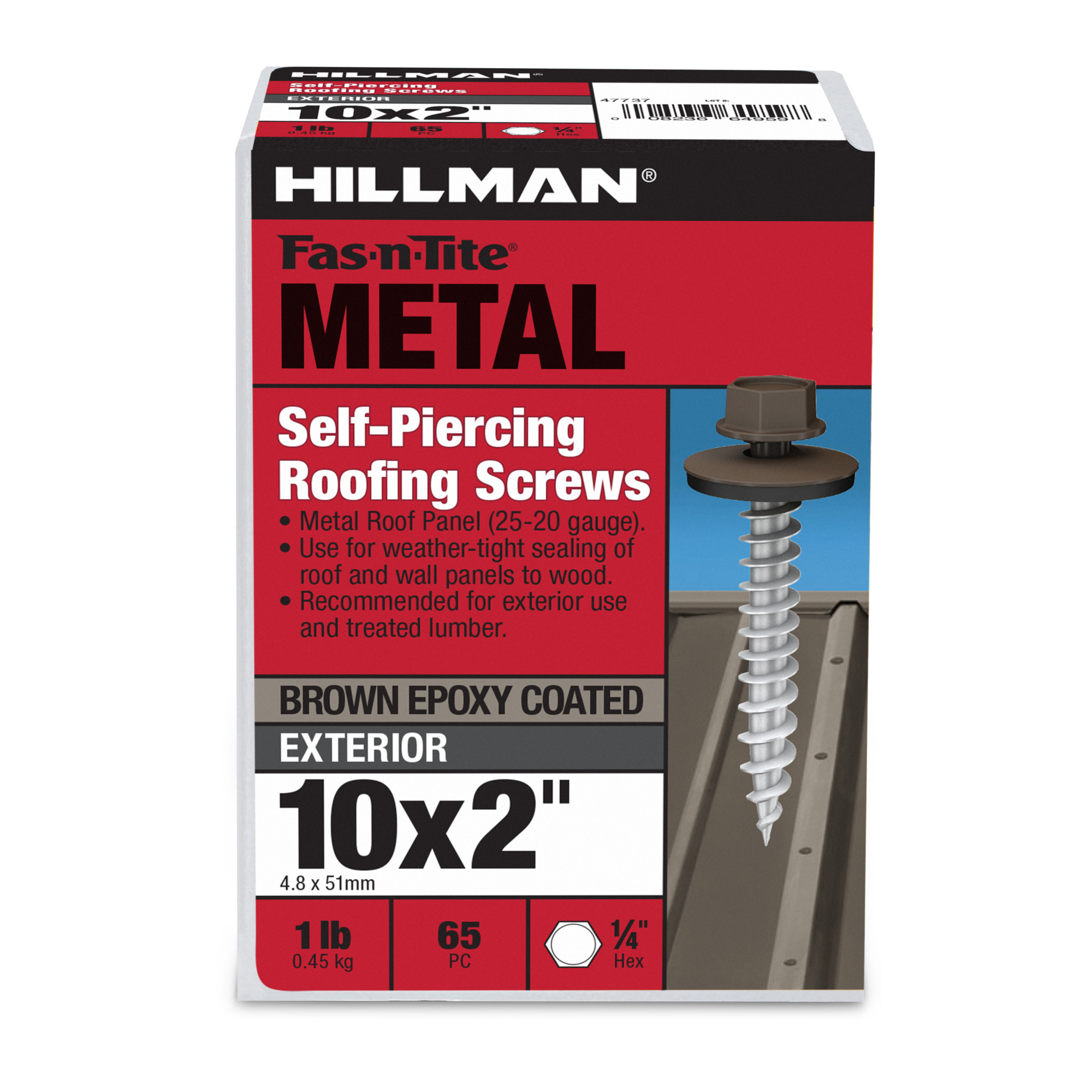 Hillman Brown Painted Self-Piercing Sheeter (#10 x 2 in.)