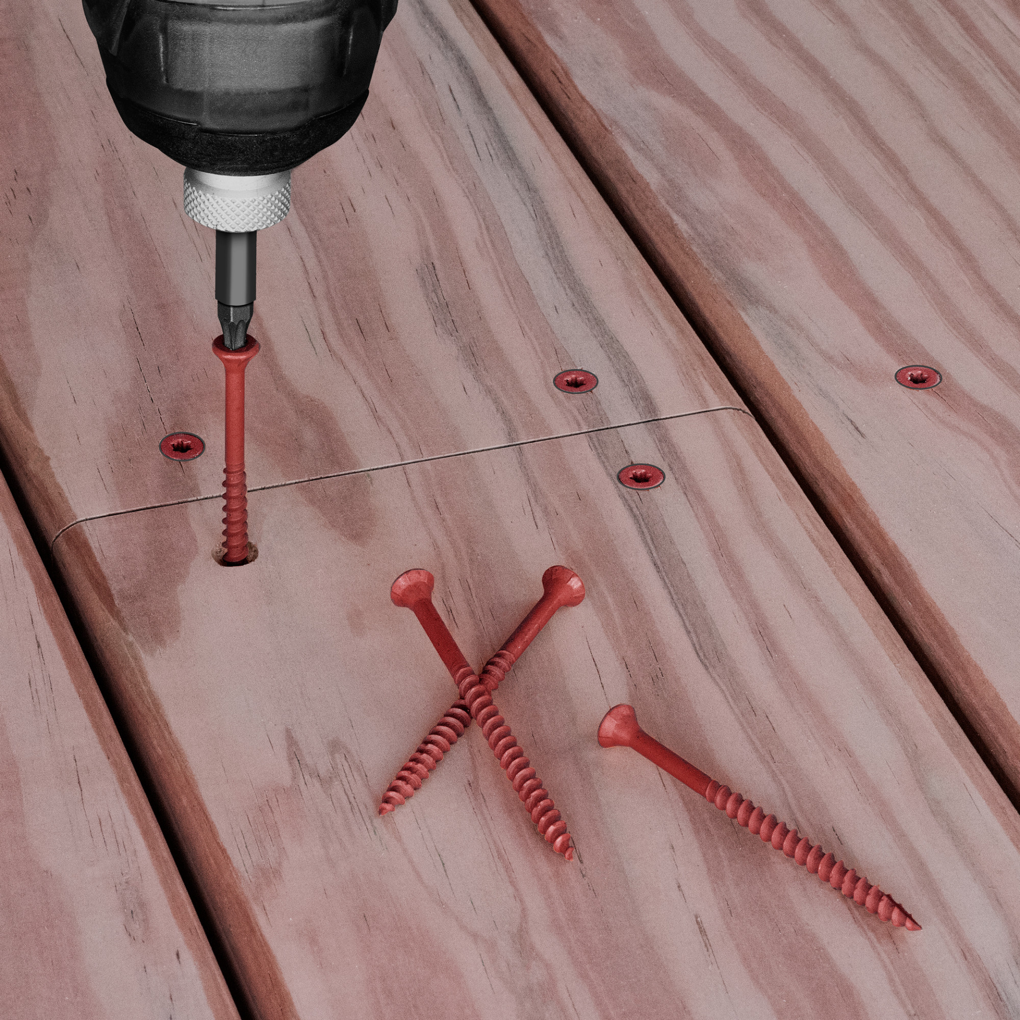 Deck Plus Red Deck Screws (#8 x 1-1/4 in.)