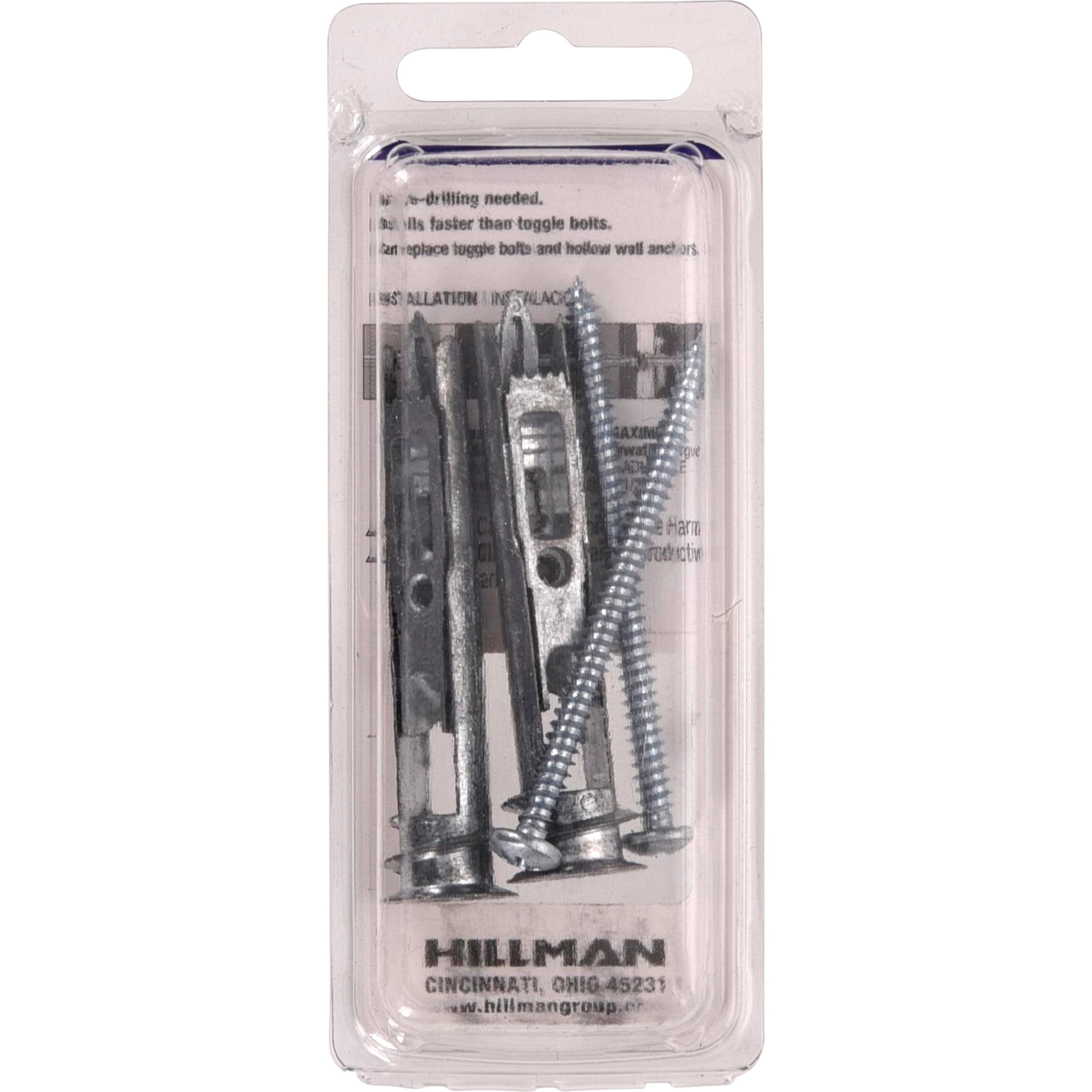 Hillman Self-Drilling Toggle Bolts w/#8 x 2-1/2 in. Screws - 2 pc