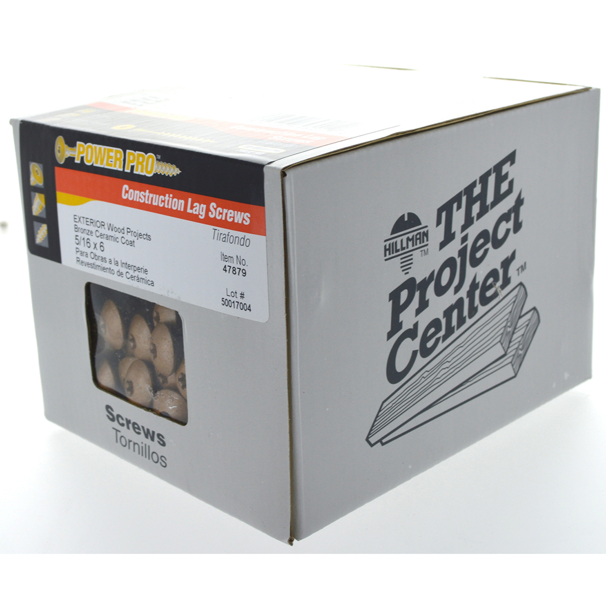 Power Pro Bronze Star Drive Construction Lag Screws (5/16 in.x 6 in.) - 60 pc