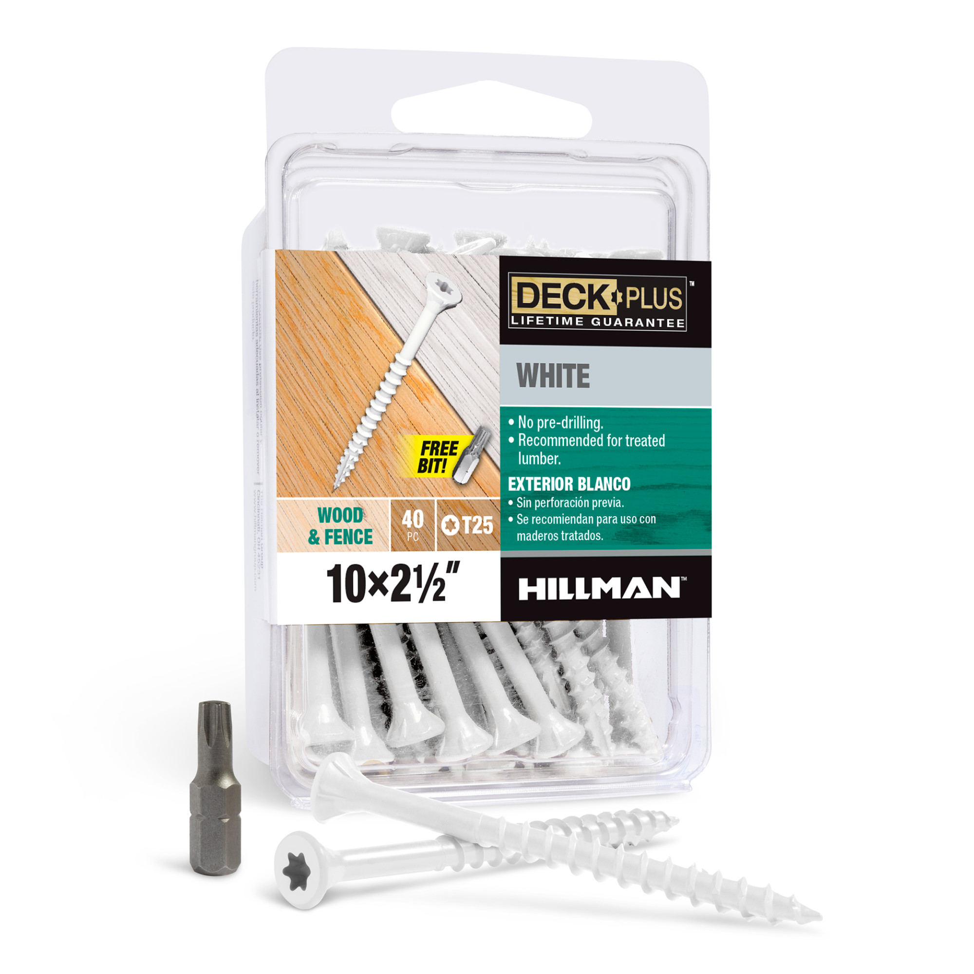 Deck Plus White Deck Screws (#10 x 2-1/2 in.)