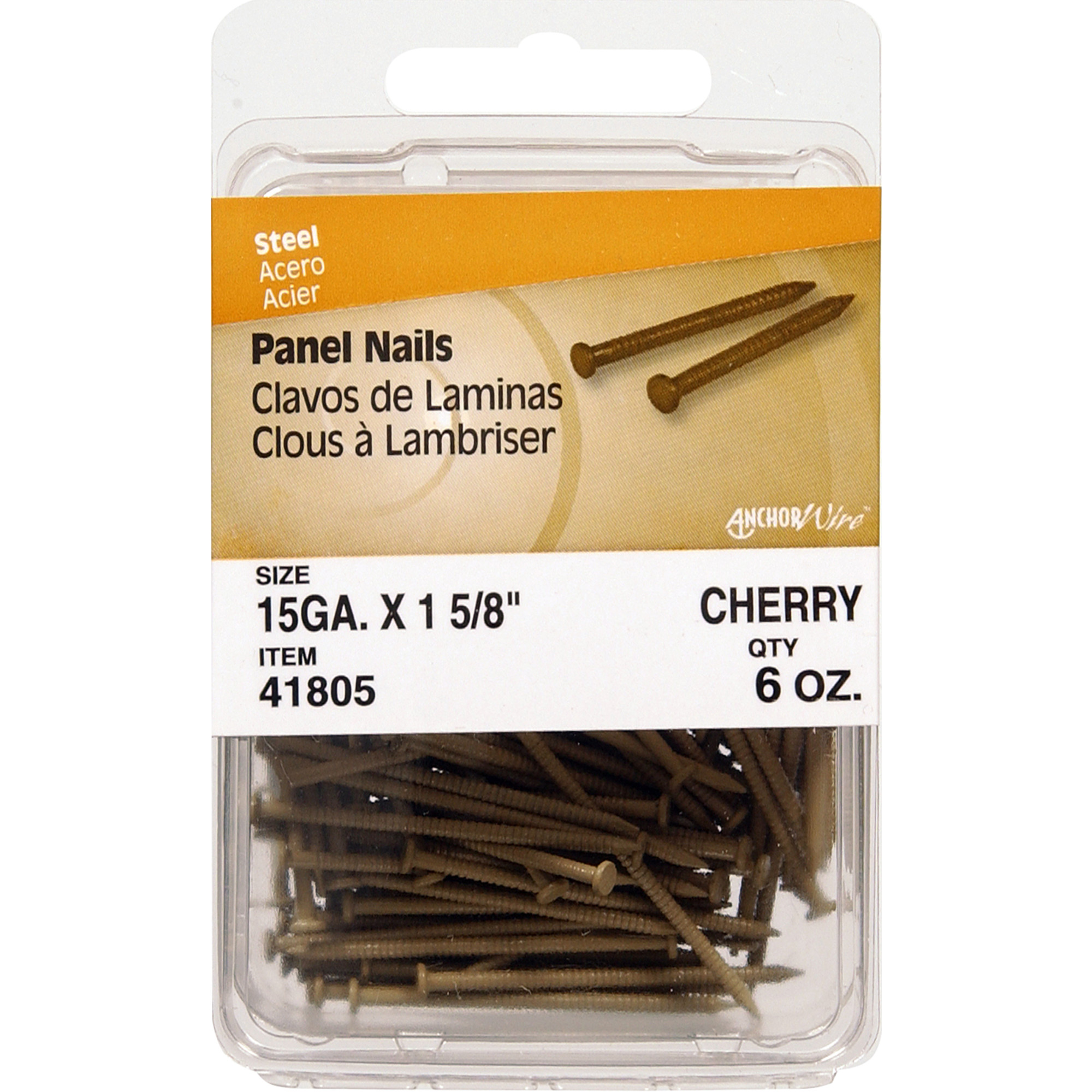 Anchor Wire Cherry Panel Nails (1-5/8 in.) - 192 pc