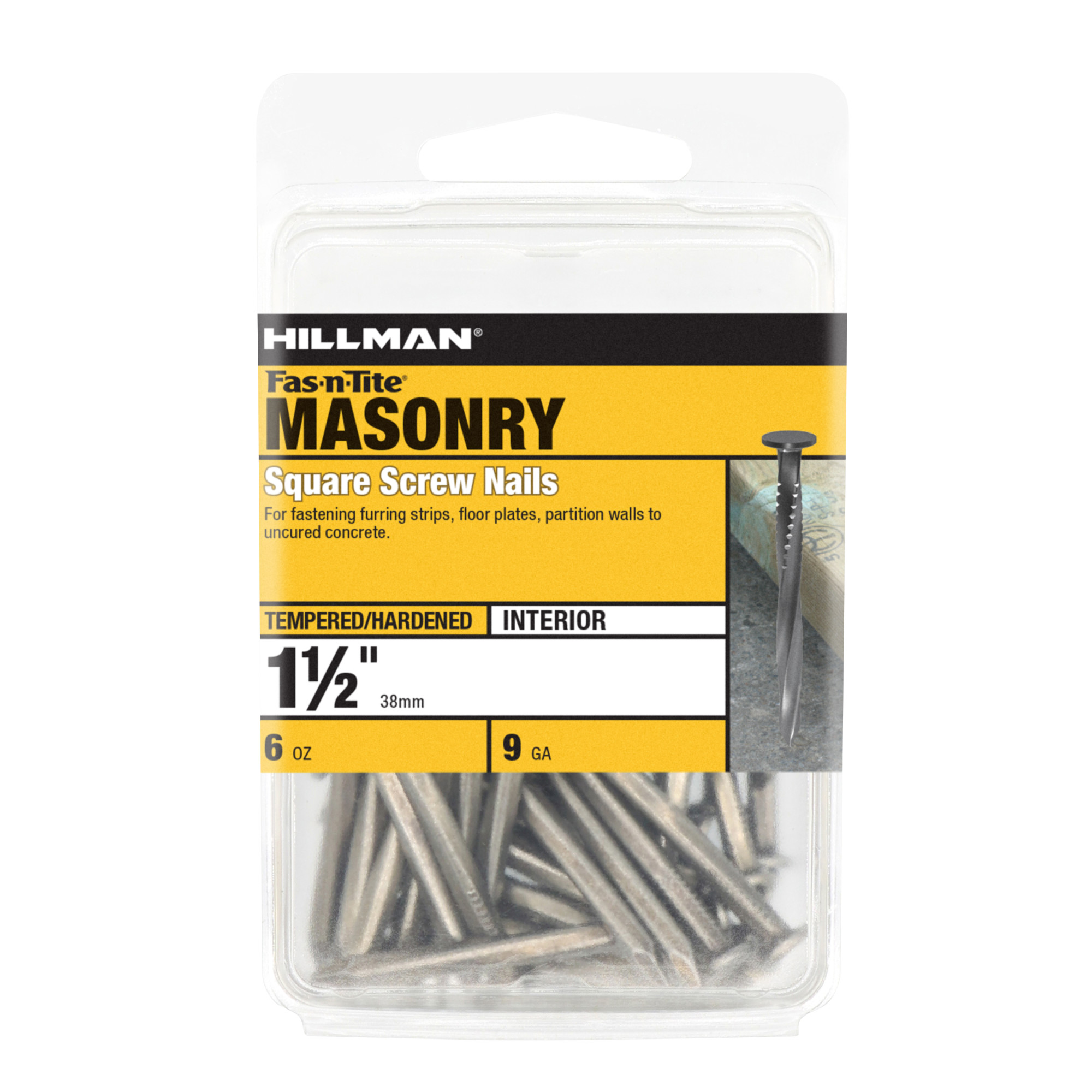 Hillman Concrete Nail - Square Shank (1-1/2 in.) - 6 oz.