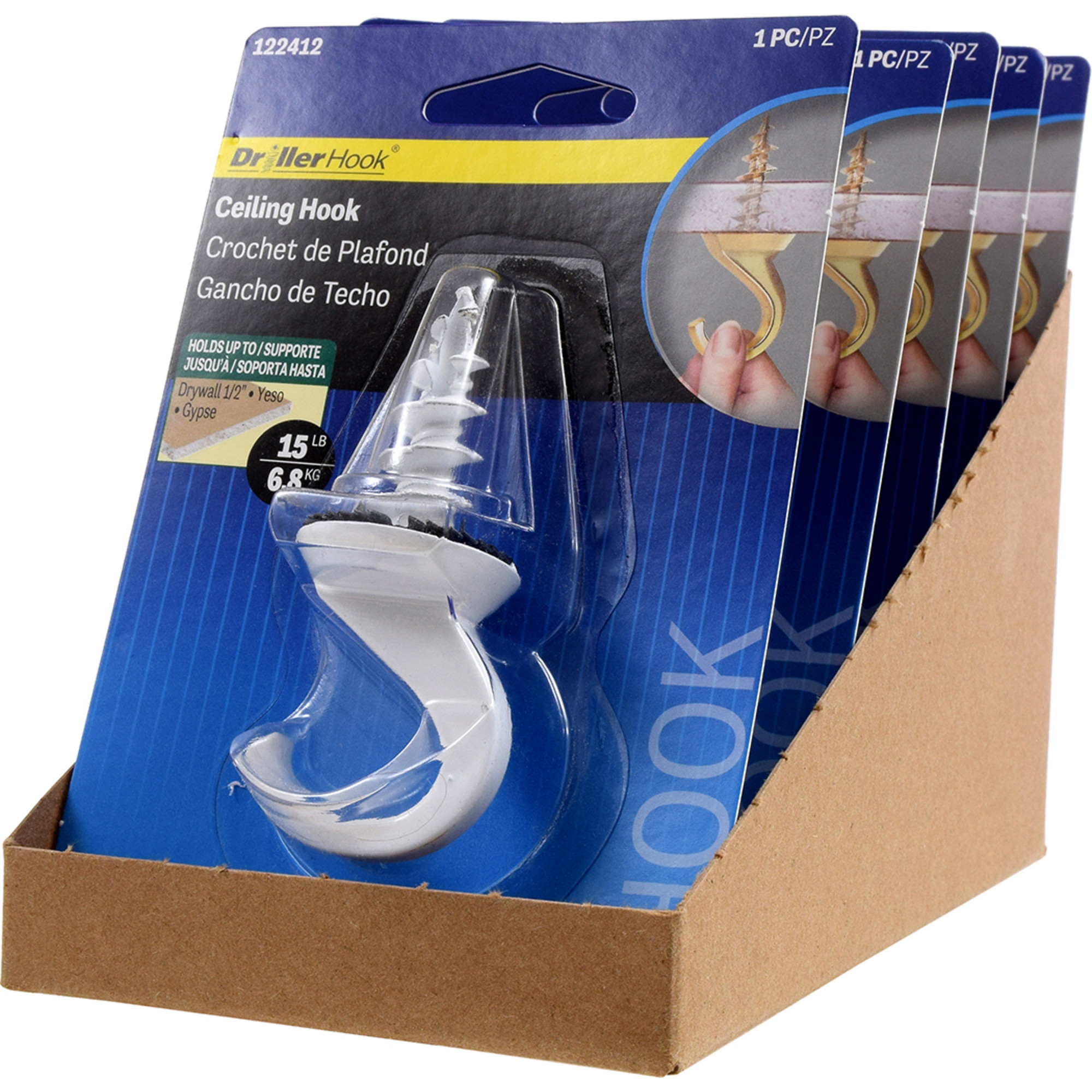 Hillman WallDriller White Ceiling Hook 15lb