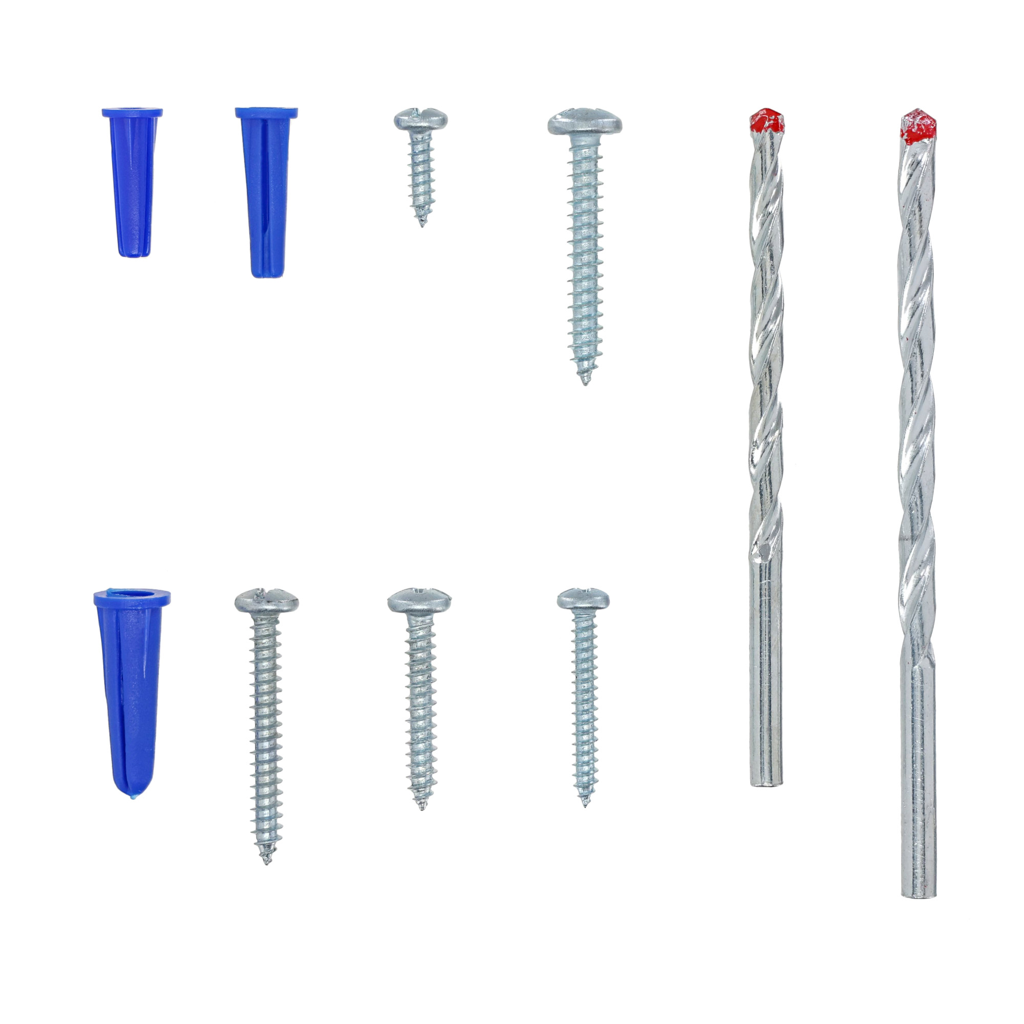 Hillman Plastic Anchor with Screws & Drill Bits Kit (Medium) - 213 pc