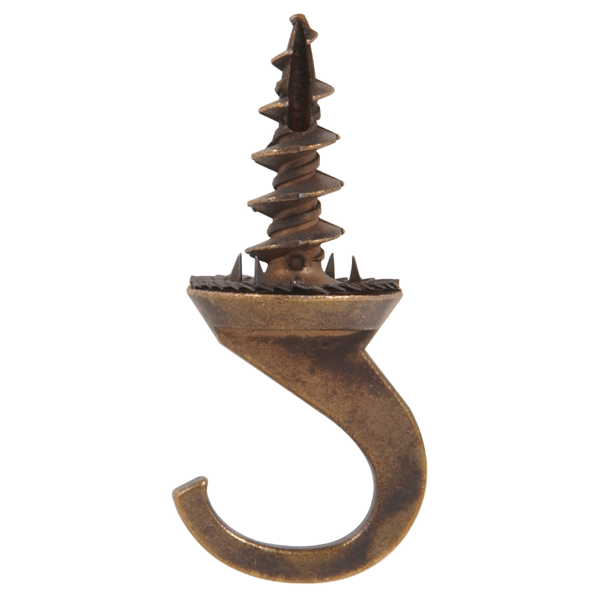 Hillman COBRA Antique Brass Ceiling Hook 15lb