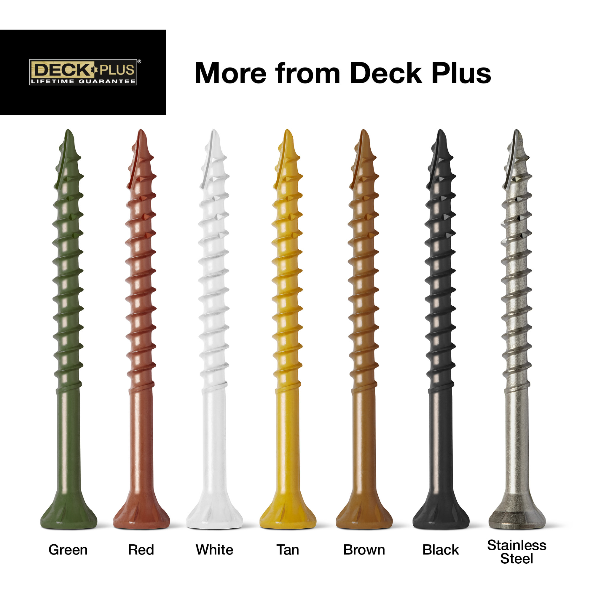 Deck Plus White Deck Screws (#10 x 3 in.)