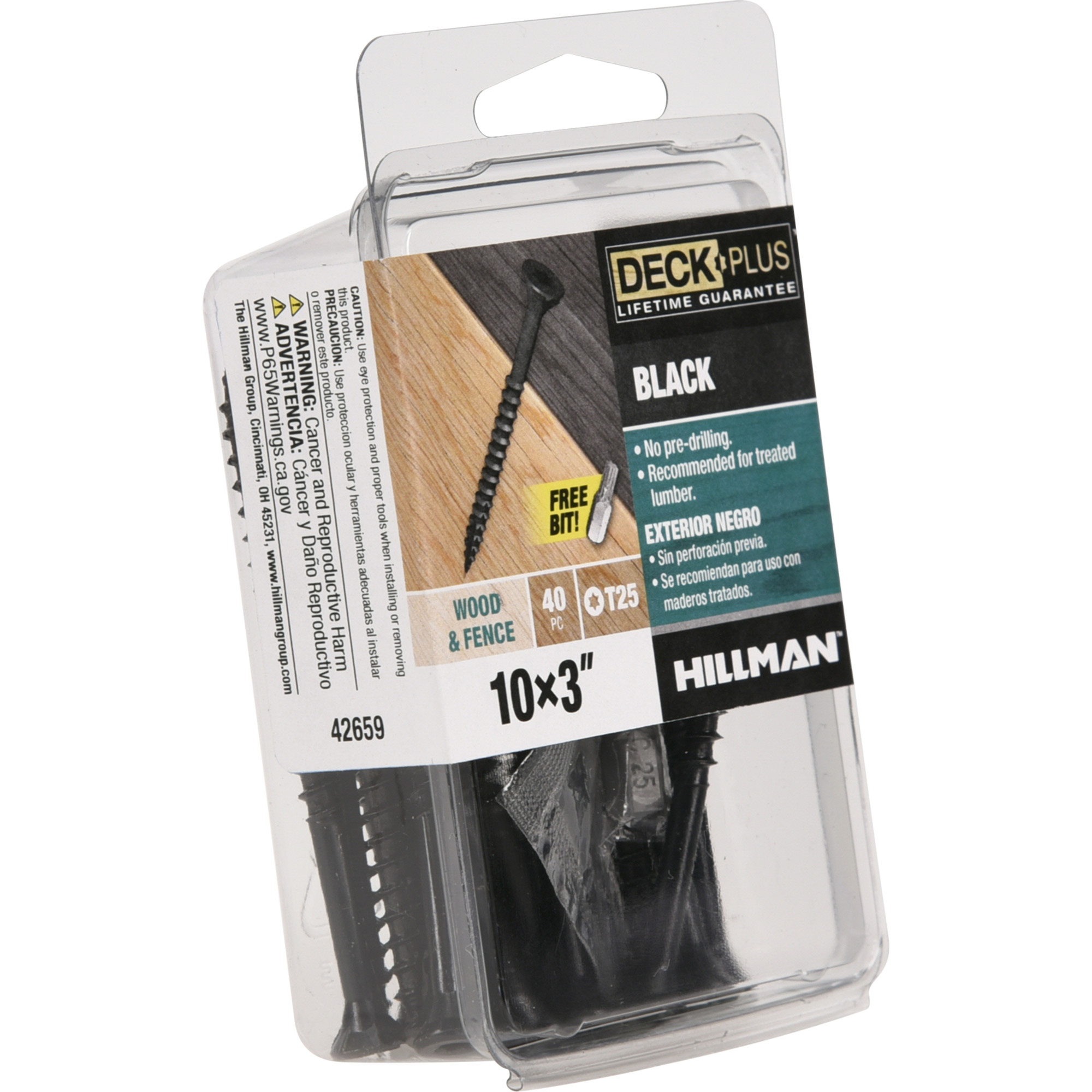 Deck Plus Black Deck Screws (#10 x 3 in.)