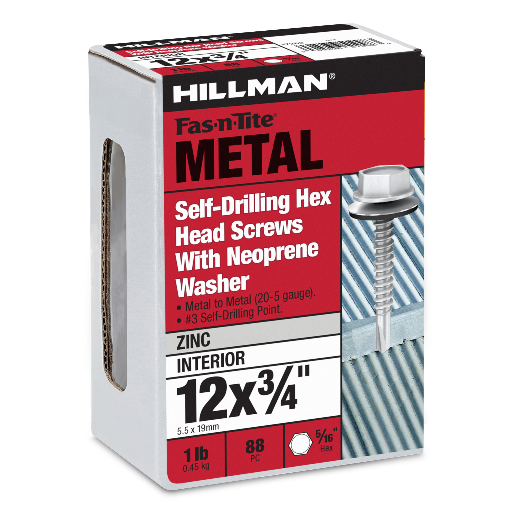 Hillman Washer Head Self Drilling Screws (#12-14 x 3/4 in.)