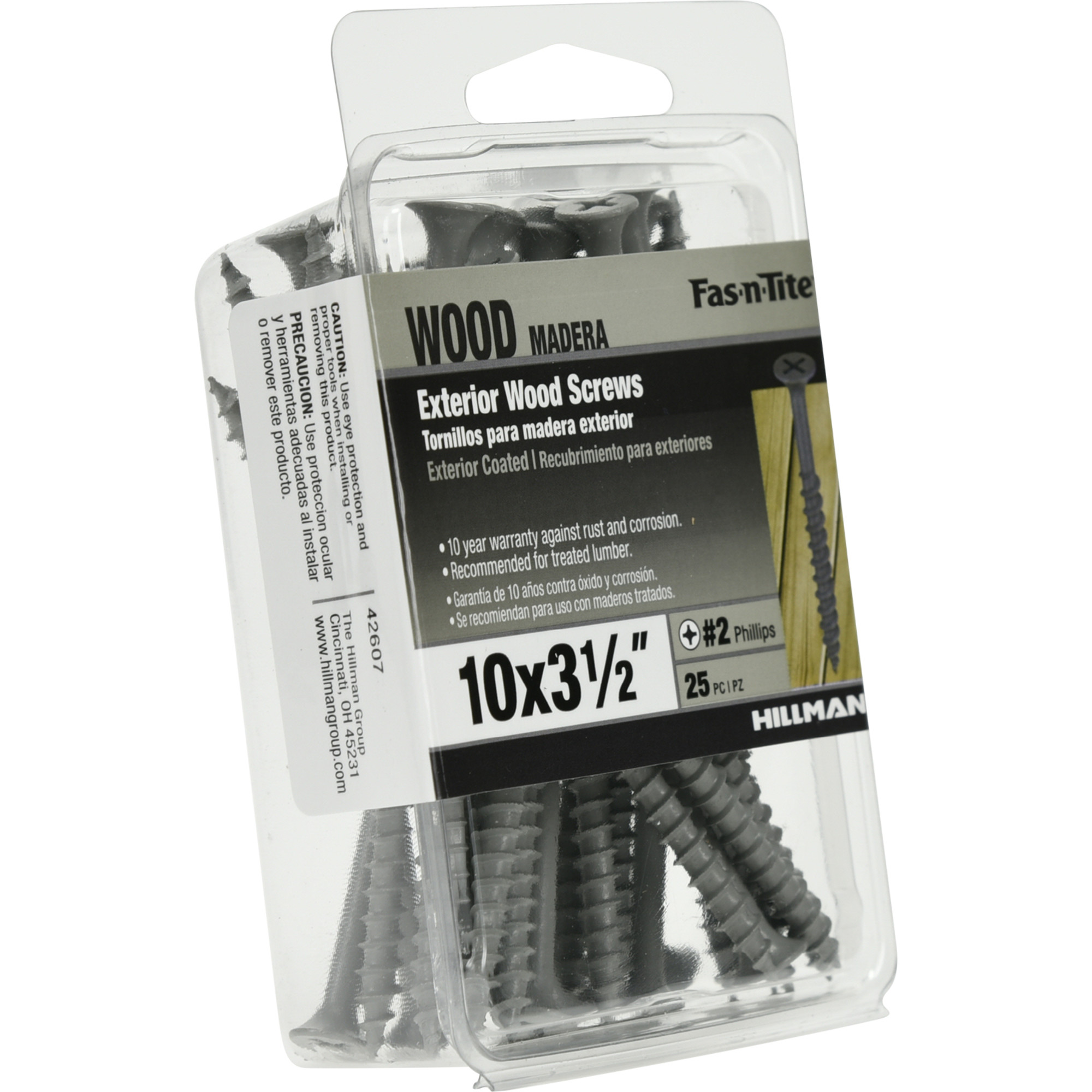 Hillman Exterior Coated Wood Screws (#10 x 3-1/2 in.)