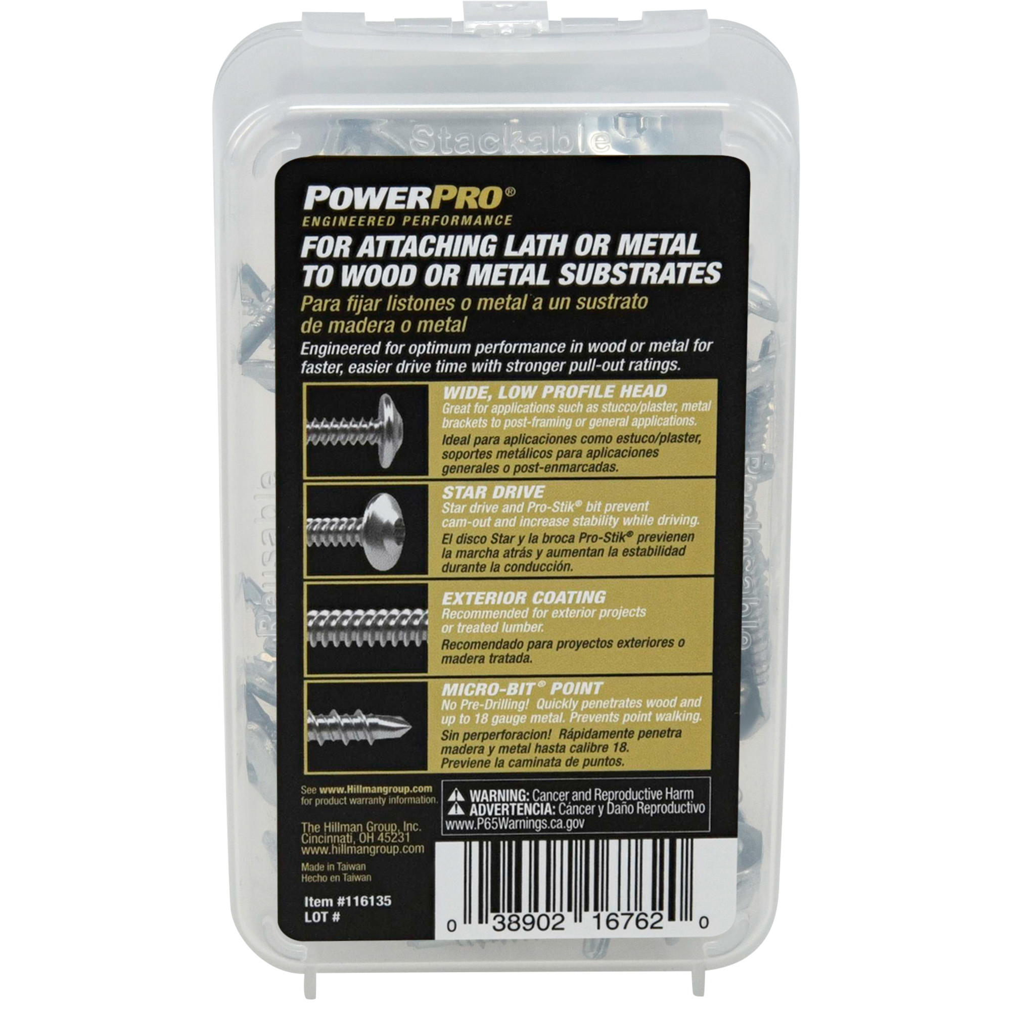 Power Pro Stainless Steel Truss-Head Lath Screws (#8 x 1-1/4 in.) - 1lb Box