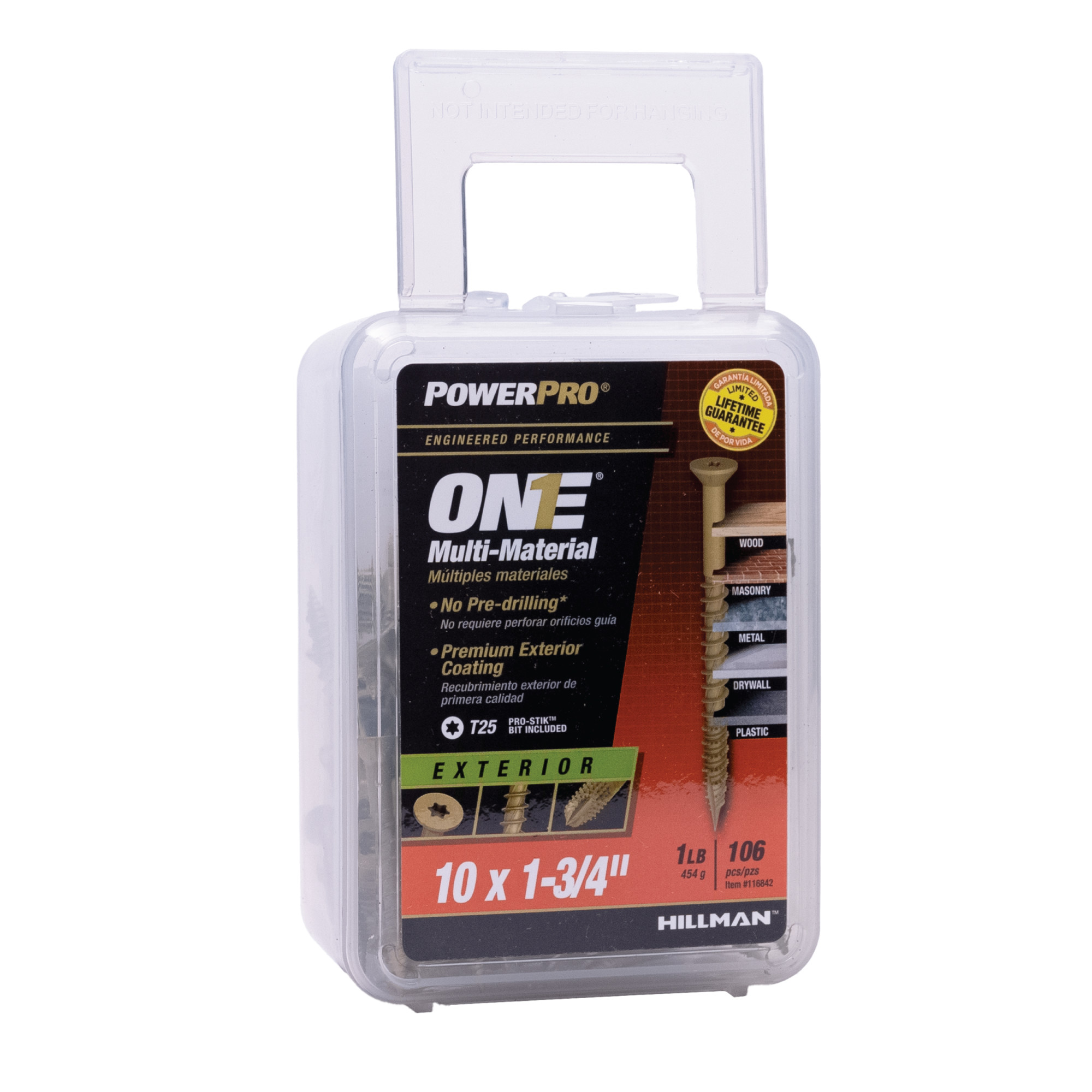 Power Pro ONE Flat Exterior Bronze Multi-Material Screws (#10 x 1-3/4 in.) - 106 pc