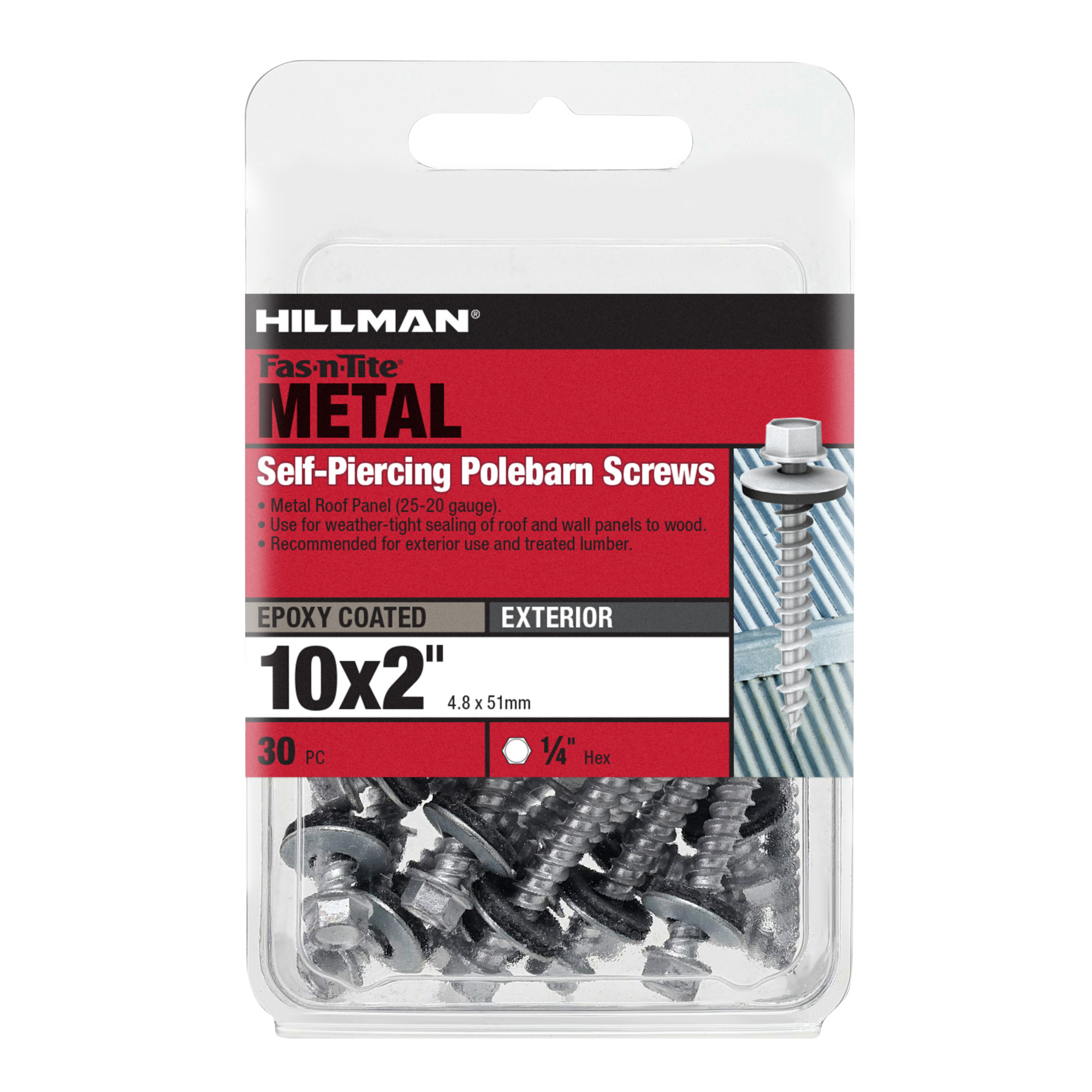 Hillman Self-Piercing Sheeter Screws (#10 x 2 in.) - 30 pc