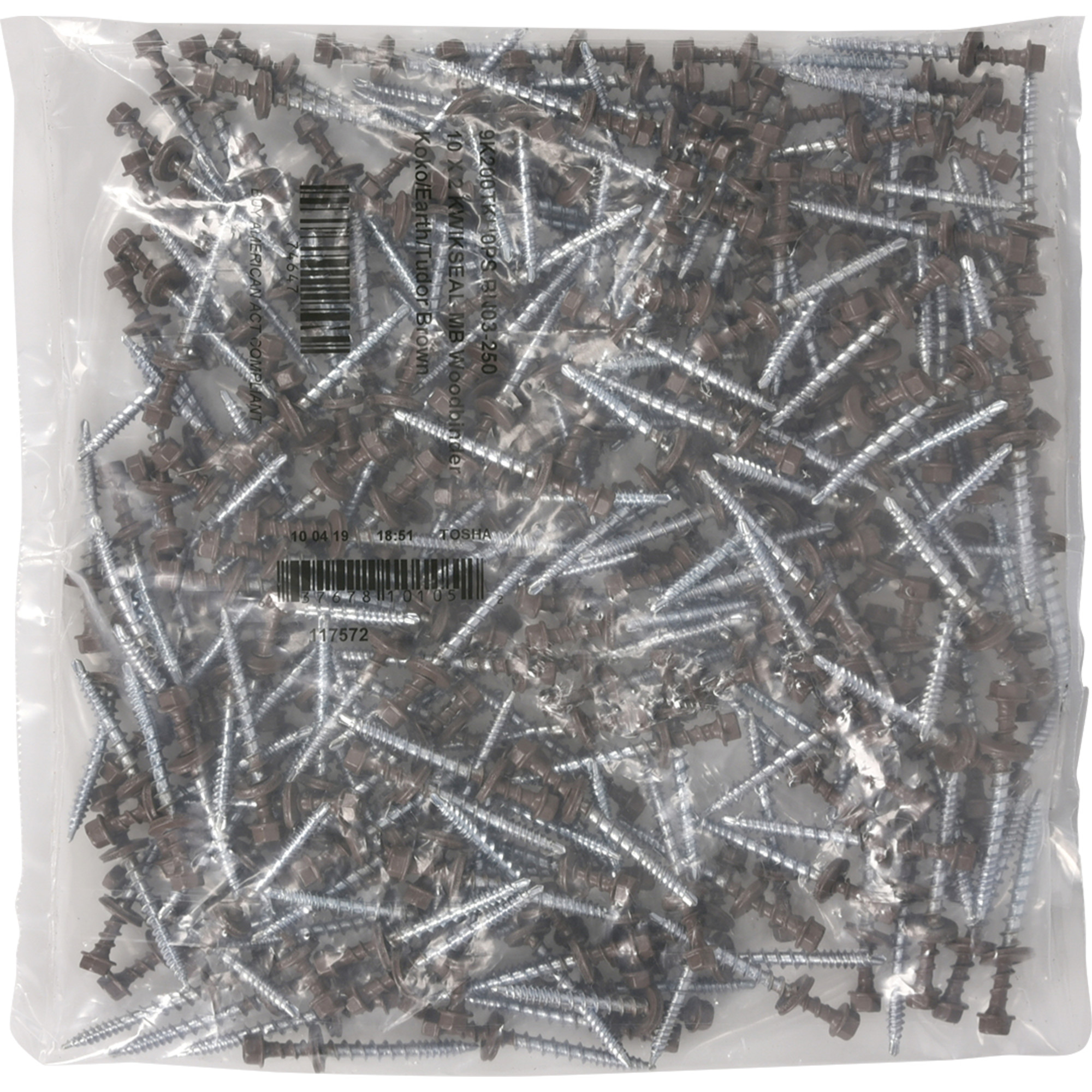 Power Pro Brown Self Drilling Metal-to-Wood Roofing Screws (#10 x 2 in.) - 250 pc